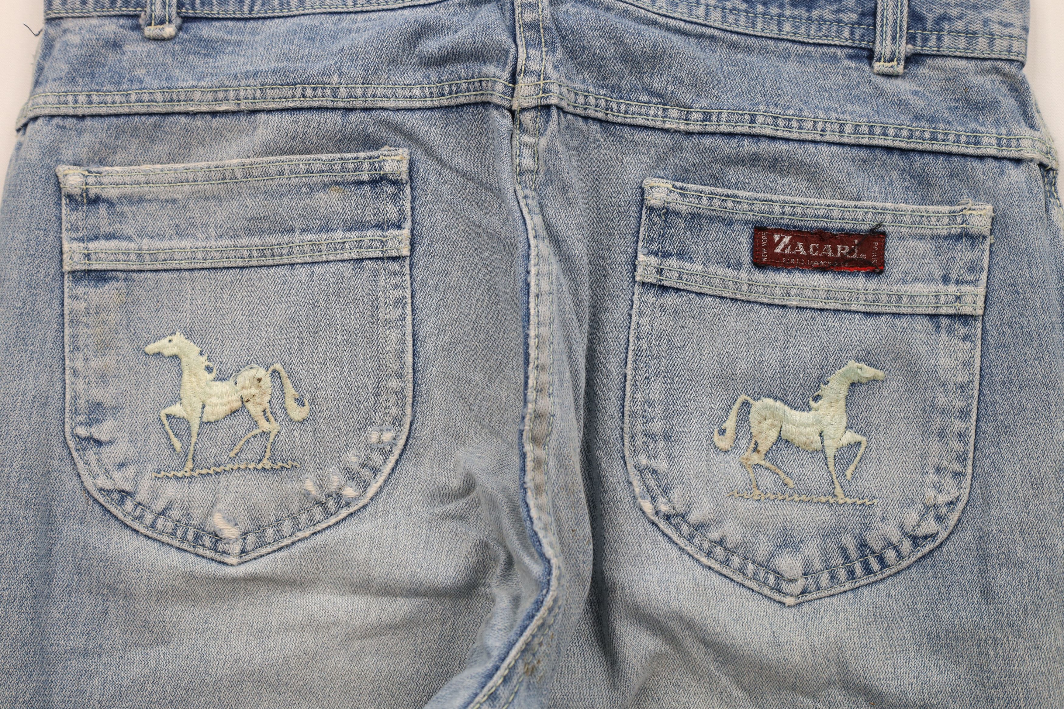 Vintage Vintage 70s Streetwear Wide Leg Flared Denim Jeans Blue Size US 32 / EU 48 - 15 Thumbnail