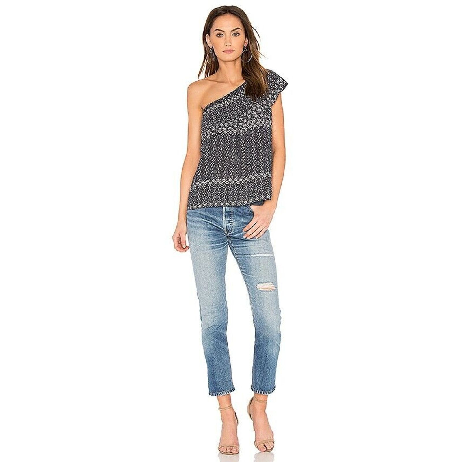 Anthropologie New Anthropologie Florine One-Shoulder Top by Velvet G&S Size S / US 4 / IT 40 - 5 Thumbnail