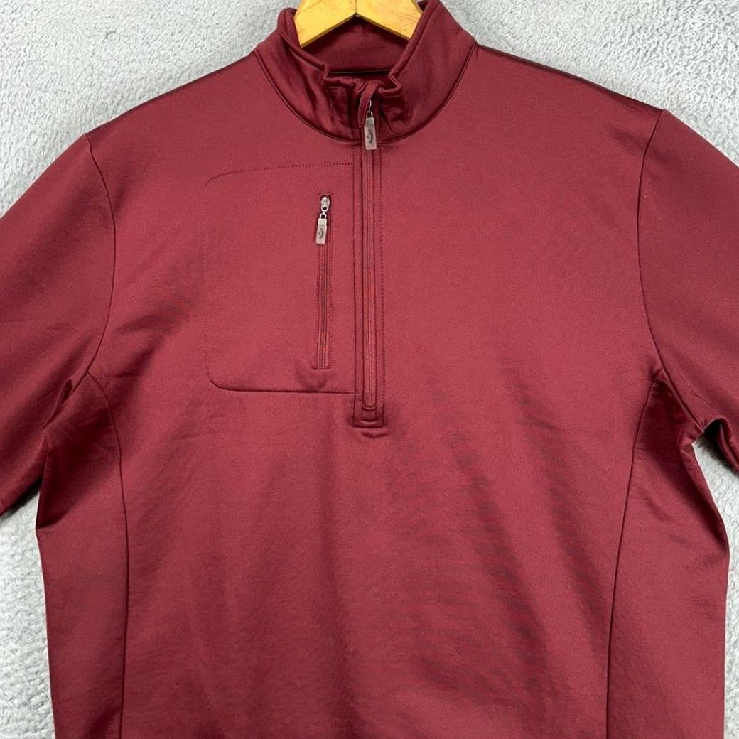 Callaway Callaway Weather Series Golf Jacket Mens M Maroon Half Zip Pocket Stretch Jacket Size US M / EU 48-50 / 2 - 2 Thumbnail