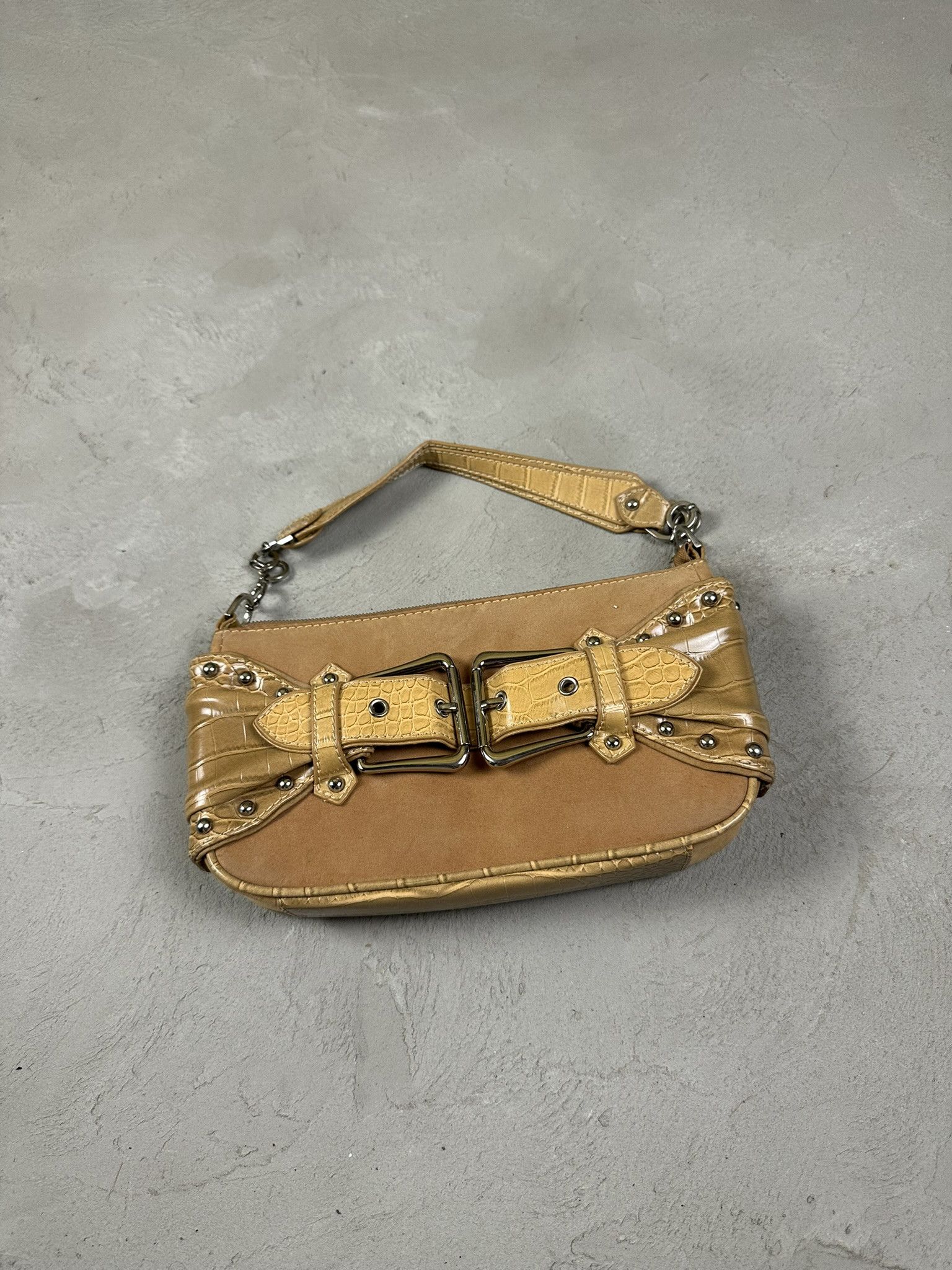 Avant Garde x Vintage Y2K Avant Gard Leather Mini Cargo Bag 2000S in Brown, Women's