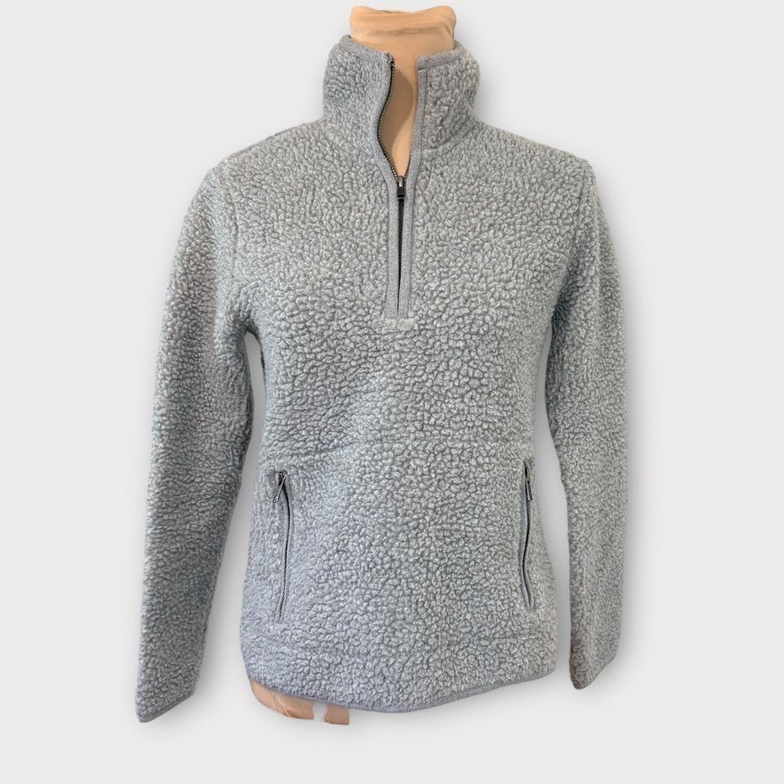 Marine Layer Marine Layer Sherpa Quarterzip Pullover XS Grey Women Cozy A Size XS / US 0-2 / IT 36-38 - 6 Thumbnail