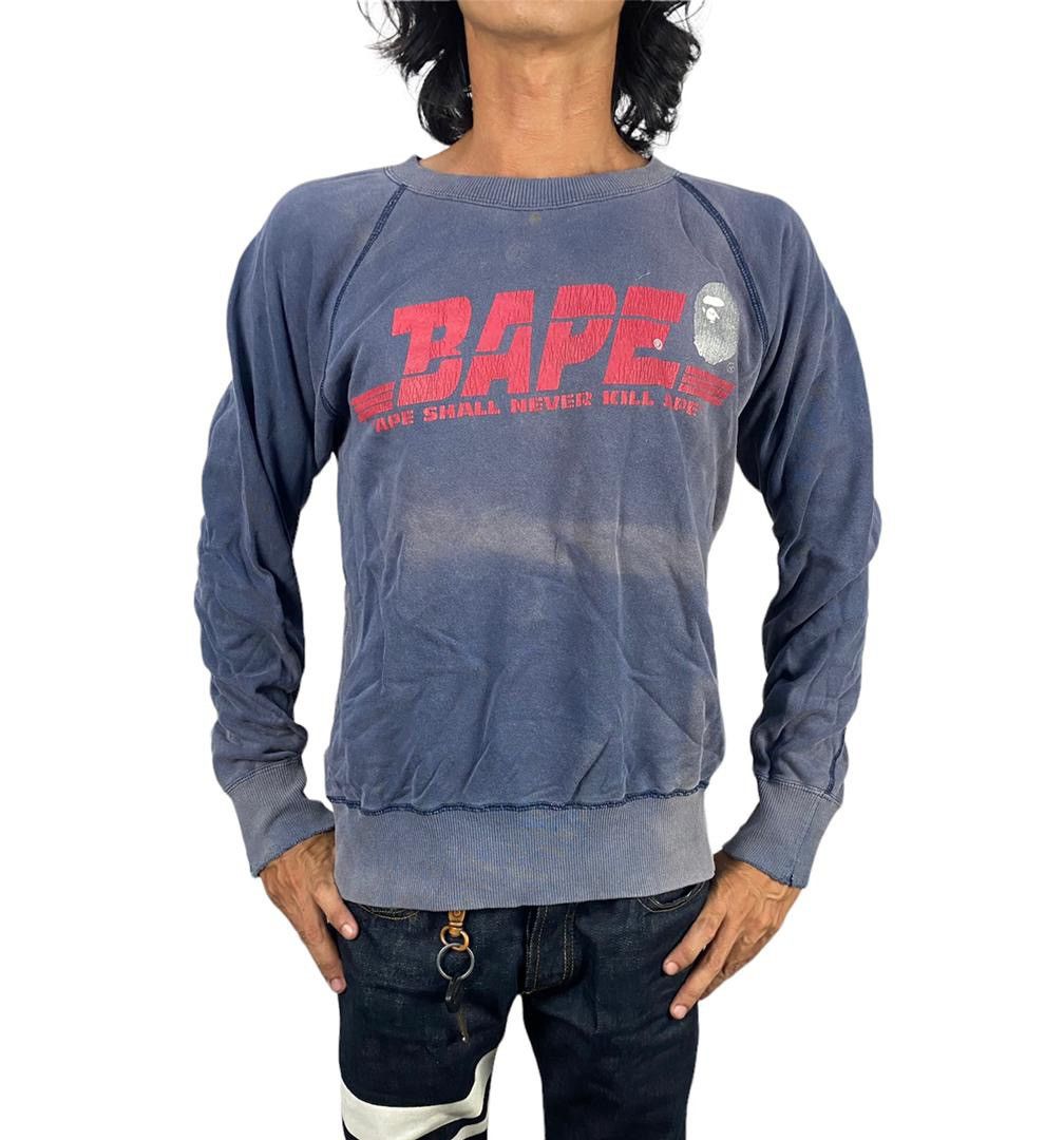 Bape × Vintage Bape “ape shall never kill ape” distressed sweatshirt Size US M / EU 48-50 / 2 - 10 Thumbnail