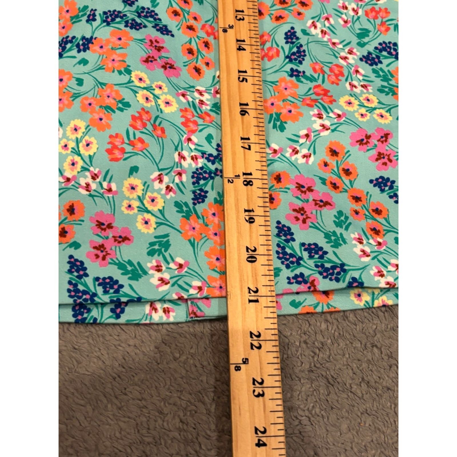 J.Crew VINTAGE: No - (excluded) J.CREW Pencil Skirt Womens 4 Turquoise Floral Straight Modest Midi Casual Summer Blue Floral Size 27" / US 4 / IT 40 - 4 Thumbnail