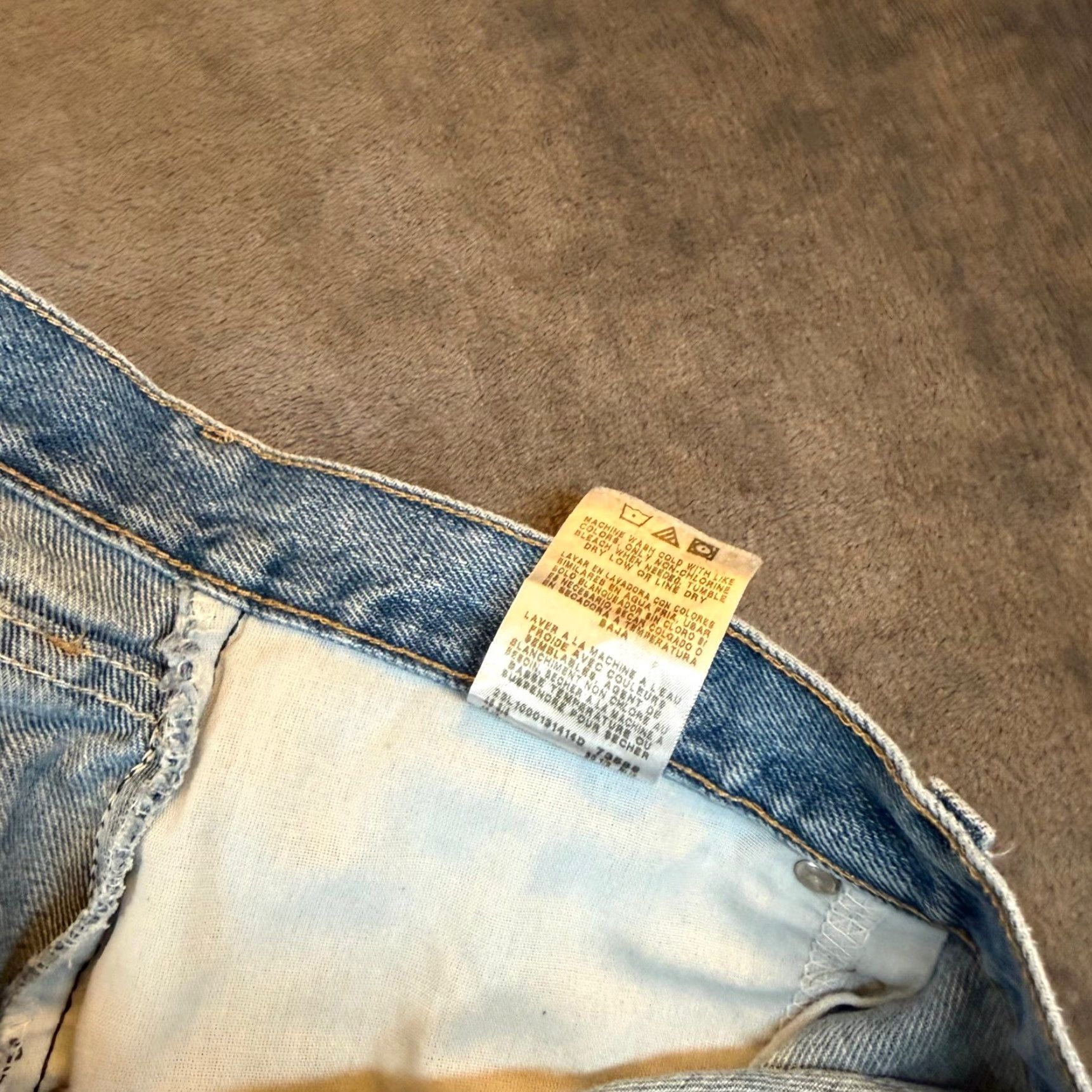 Wrangler Wrangler Jeans Mens Relaxed 44x30 Light Wash Denim 5-Pocket Casual Workwear Zip Button Stretch Straight Size US 44 / EU 60 - 5 Thumbnail