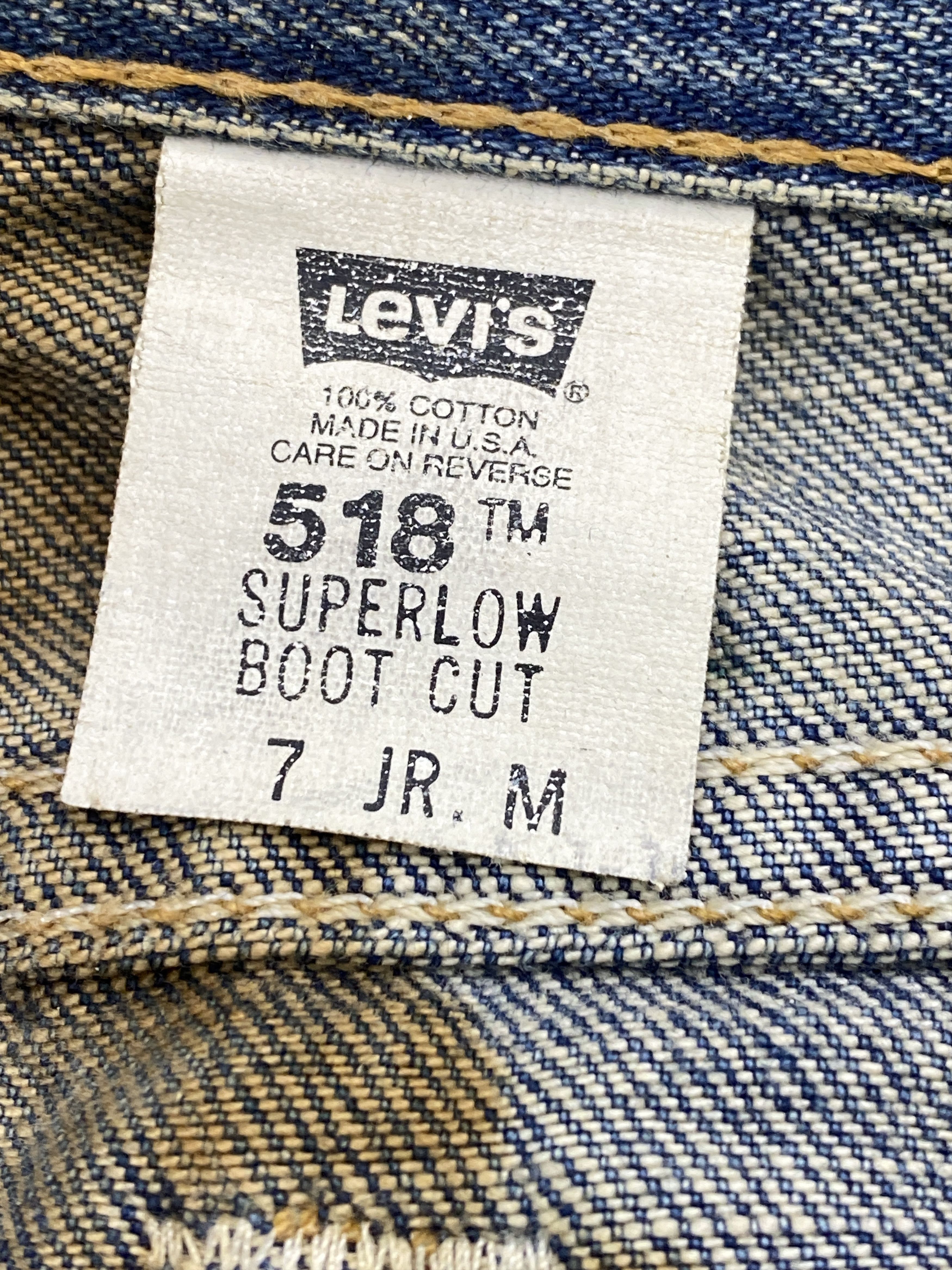 Levi's Rusty Vintage 90s Levis 518 Superlow Bootcut Jeans DP2637 Size US 33 - 8 Thumbnail