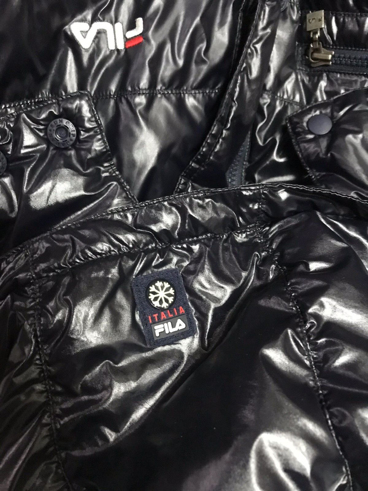 Fila STEAL💥VTG Fila D Italia Down Puffer Shiny Jacket Unisex Size US M / EU 48-50 / 2 - 23 Thumbnail