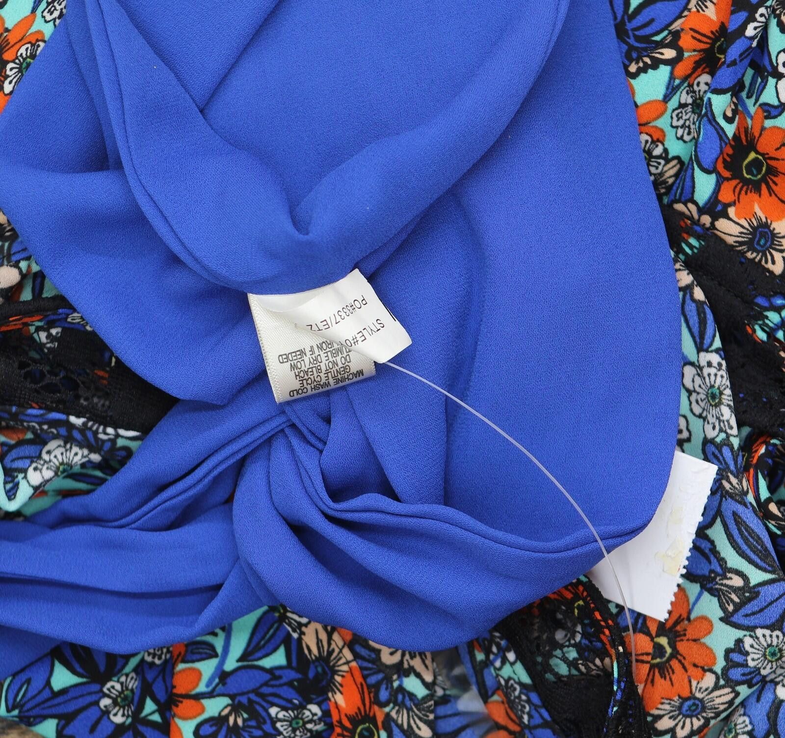 Other Nwt Belle Du Jour Tank Top Blouse With Scarf Blue / Multi M Size M / US 6-8 / IT 42-44 - 7 Thumbnail