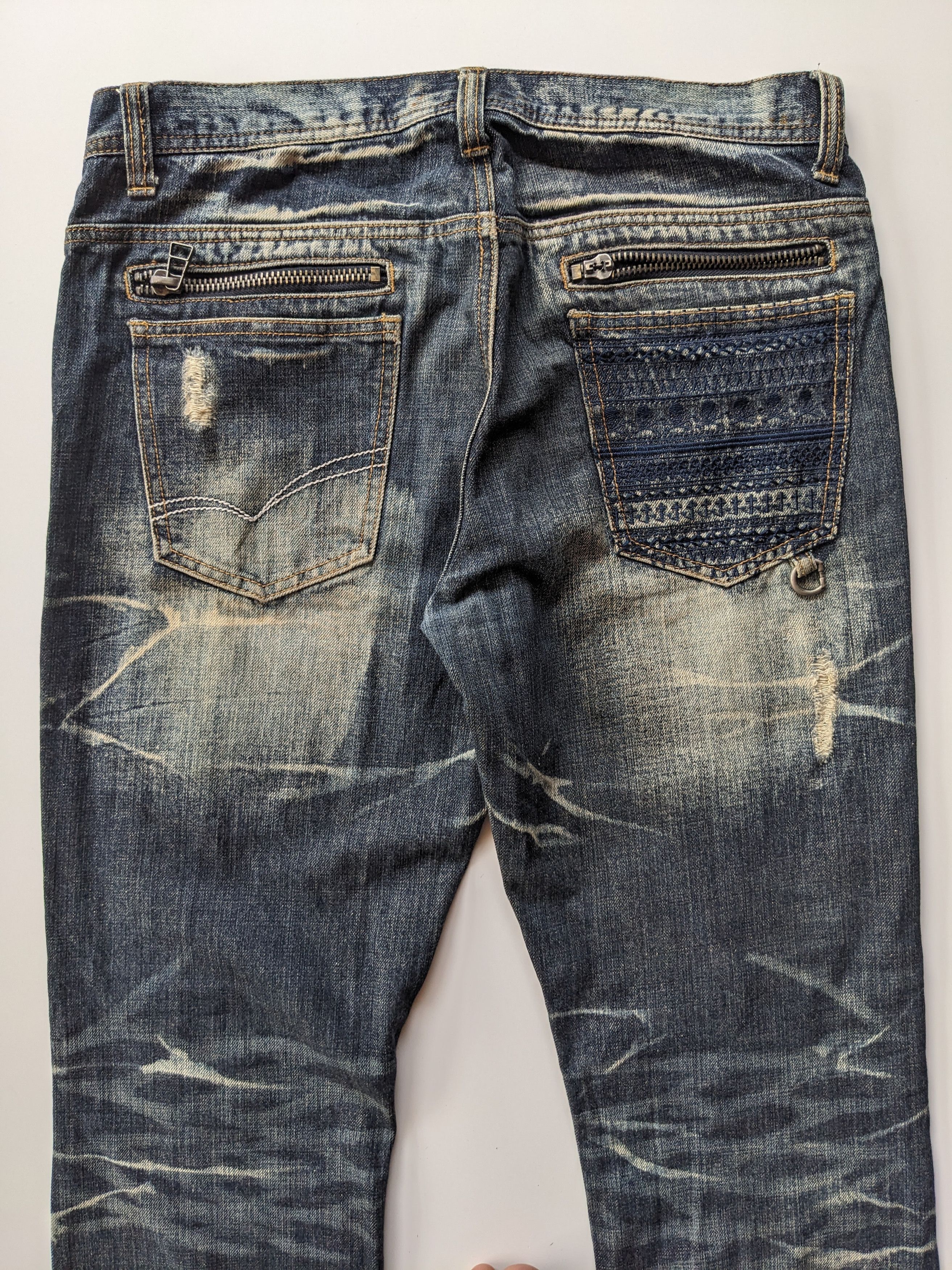 Japanese Brand Exploison In The Attic clawmark distressed studded jeans Size US 32 / EU 48 - 6 Thumbnail