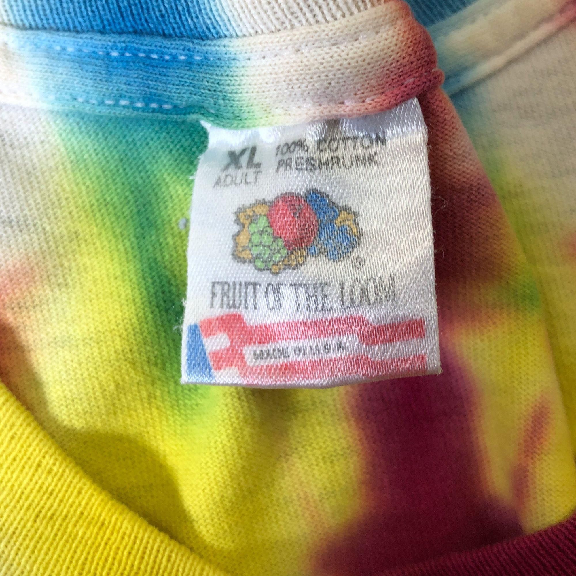 Fruit Of The Loom Vintage 1994 Grateful Dead Stained Glass Tie Dye Tee Size US XL / EU 56 / 4 - 8 Thumbnail