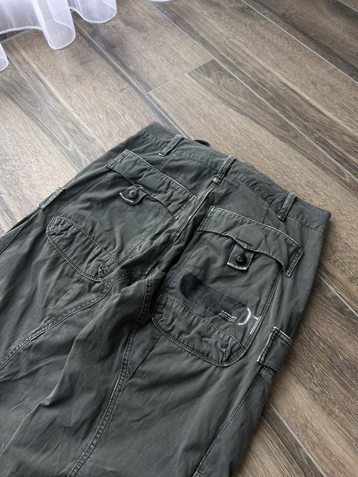G-Star × Vintage Vintage G star Raw cargo 3301 pants mens y2k faded Size US 32 / EU 48 - 5 Thumbnail