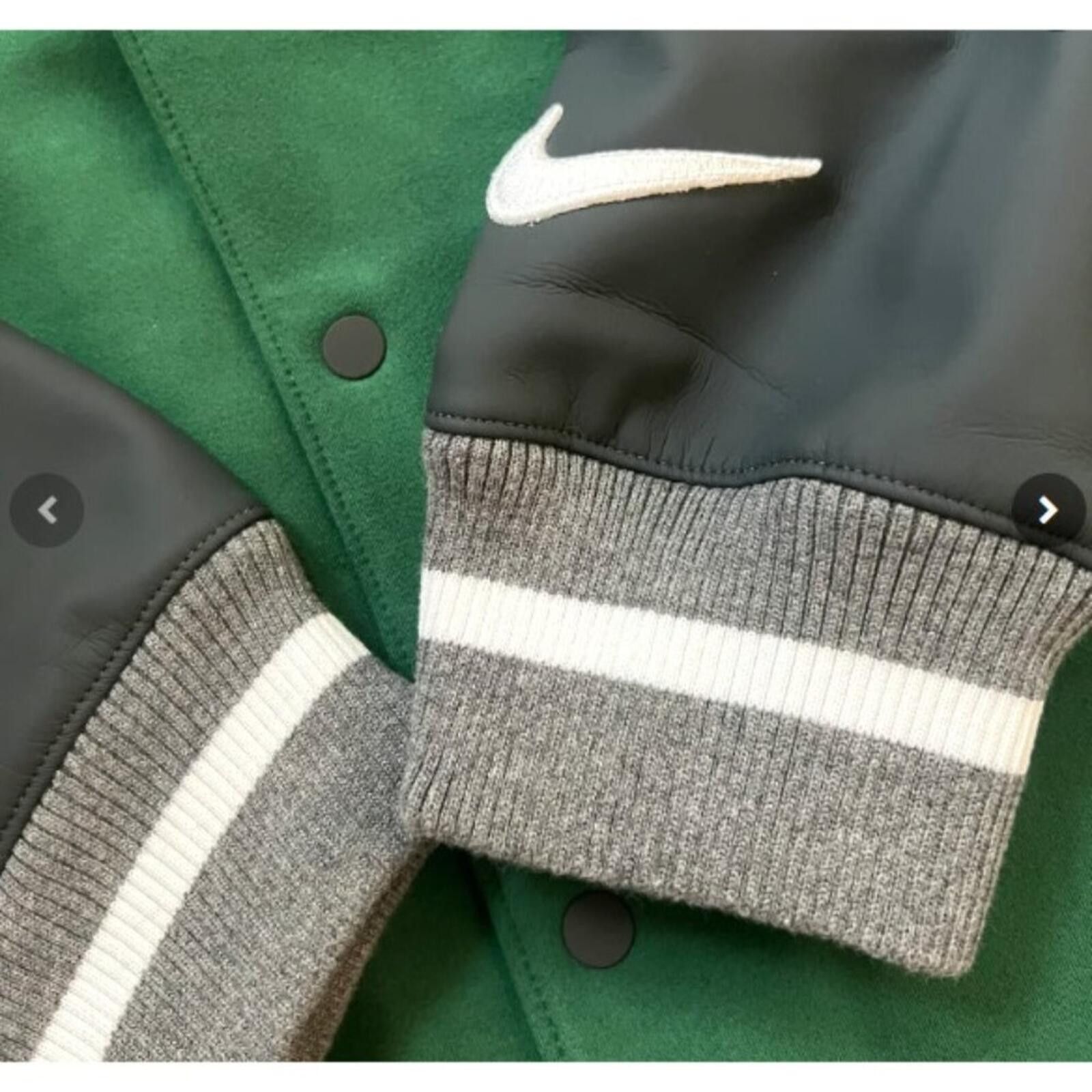Nike NIKE Men Team Green Letterman Jacket | Small | MSRP: $232 Size US S / EU 44-46 / 1 - 5 Thumbnail