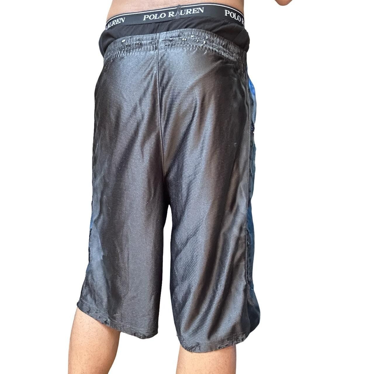 Nike Nike Black/Blue Distressed Basketball Shorts - large Size US 30 / EU 46 - 4 Thumbnail