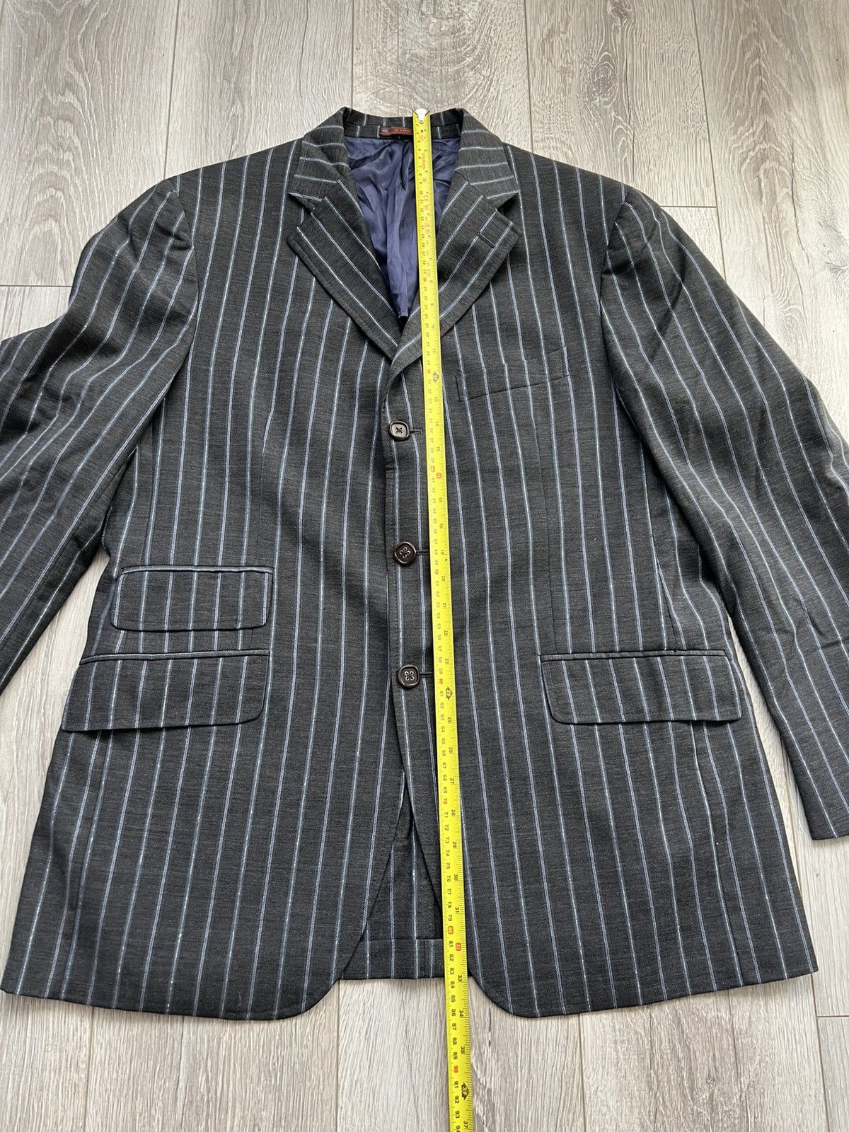 Etro Vintage Etro Striped Blazer Classic Suit Luxury size 54 Size 54R - 14 Thumbnail