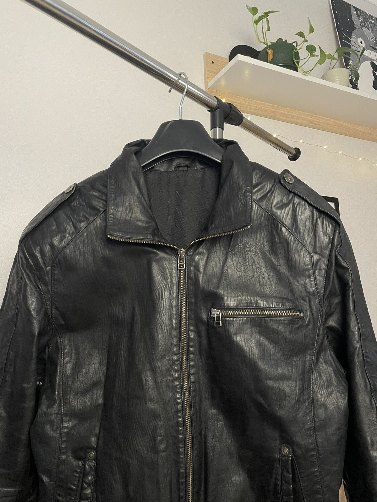Diesel Vintage Black Diesel Leather Jacket Size US S / EU 44-46 / 1 - 7 Thumbnail