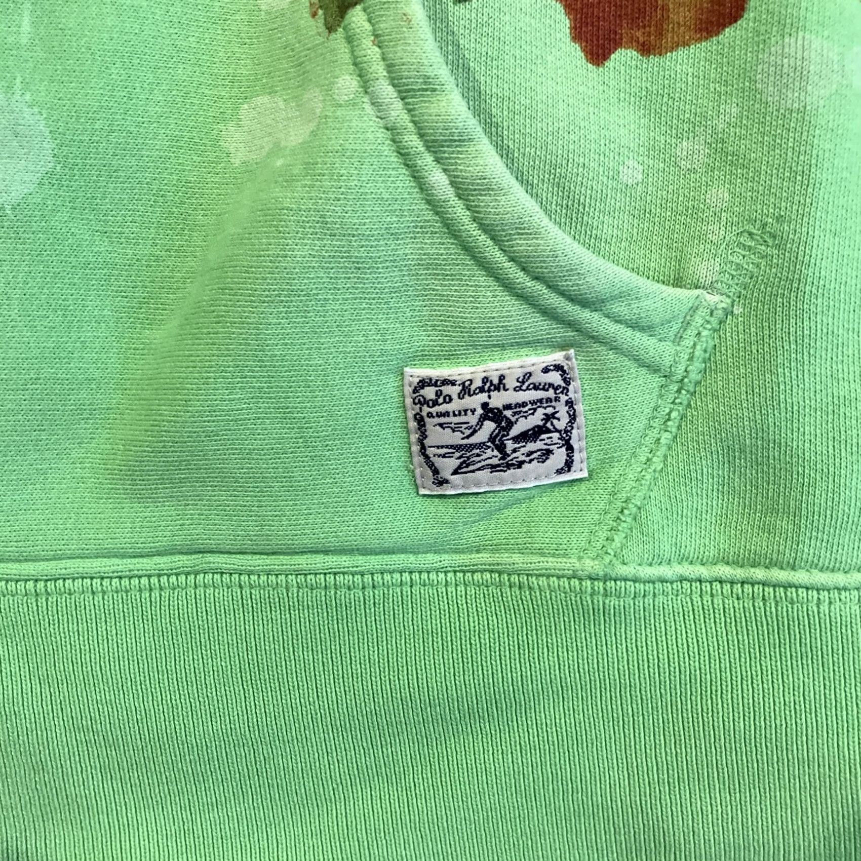Polo Ralph Lauren VINTAGE Polo Ralph Lauren Hoodie Men's Size XXL Green Floral Design Pullover Hooded Pockets Graphic Print Size US XXL / EU 58 / 5 - 2 Thumbnail