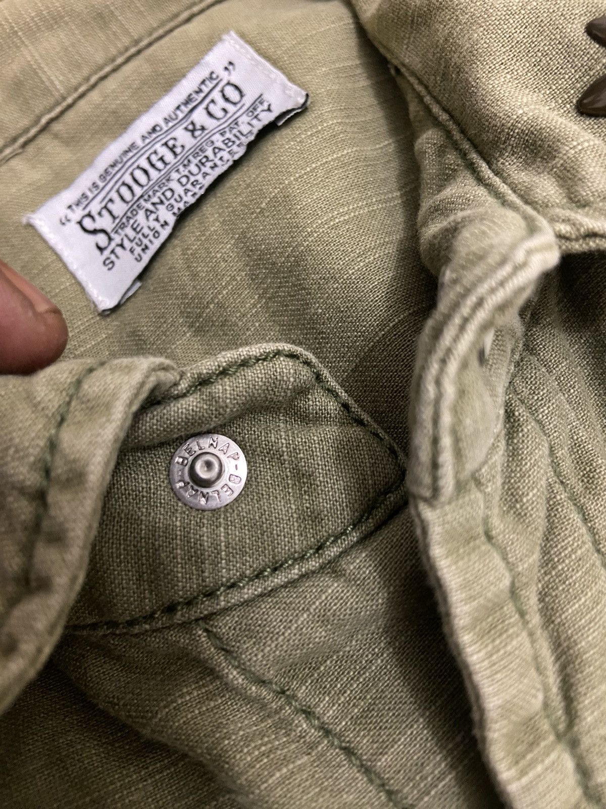 If Six Was Nine × Japanese Brand × Le Grande Bleu (L.G.B.) Vintage 90s military shirt stooge & co Size US L / EU 52-54 / 3 - 5 Thumbnail