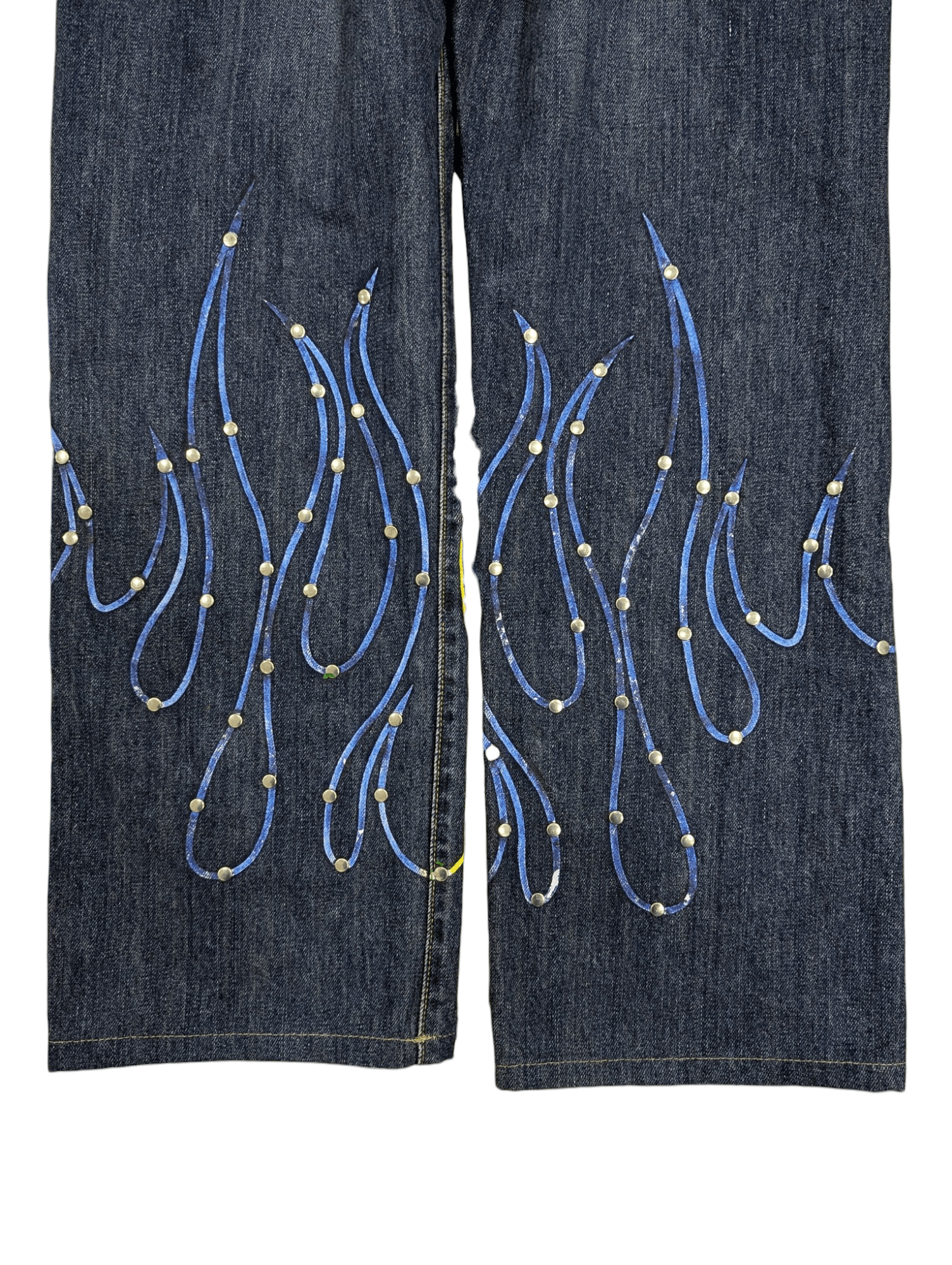 Big John Big John Flare Jeans Studded Flame Denim Size US 32 / EU 48 - 19 Thumbnail