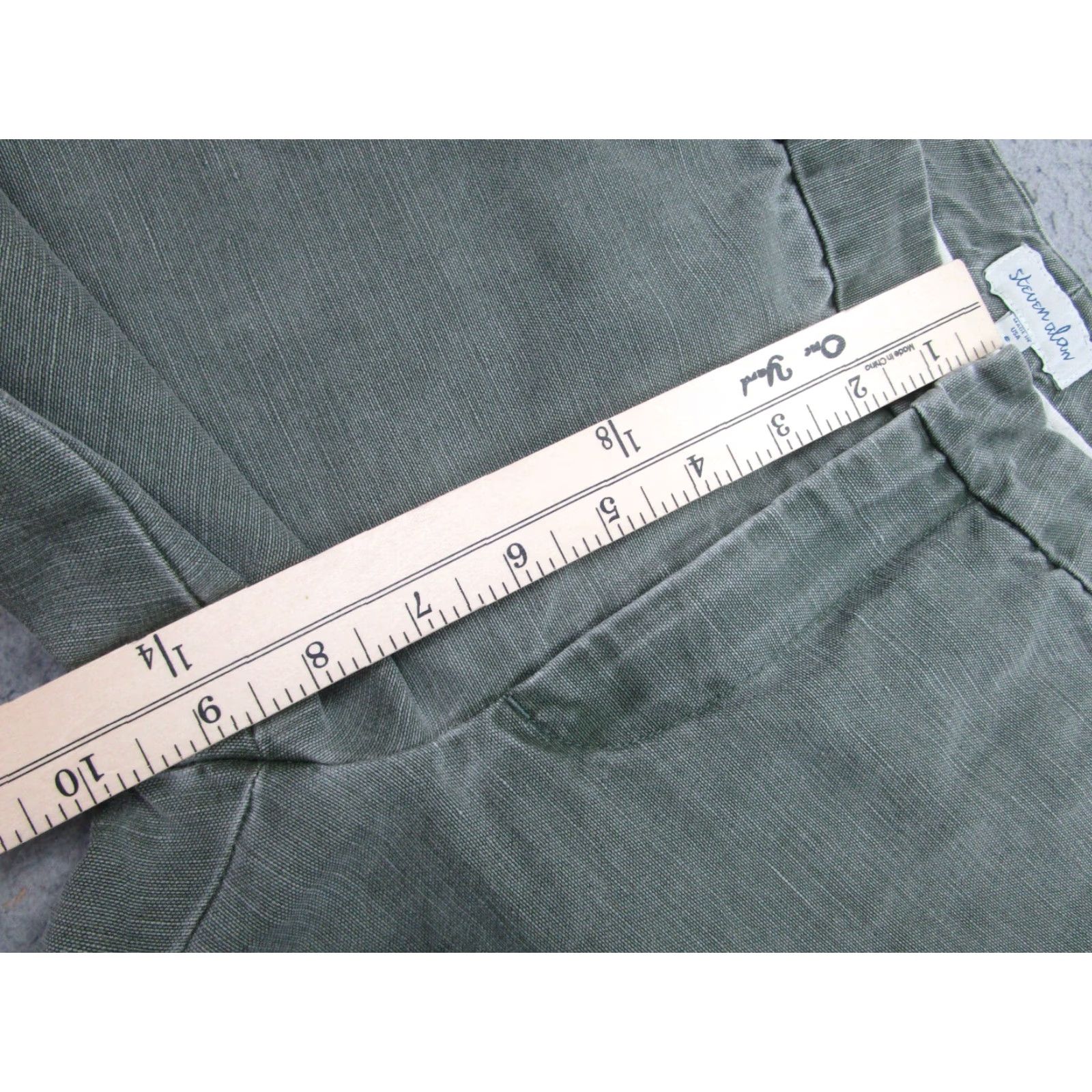 Steven Alan Steven Alan Pants Womens 6 Green Linen Canvas Military Army Grunge Gorpcore Boho Size 28" / US 6 / IT 42 - 7 Thumbnail