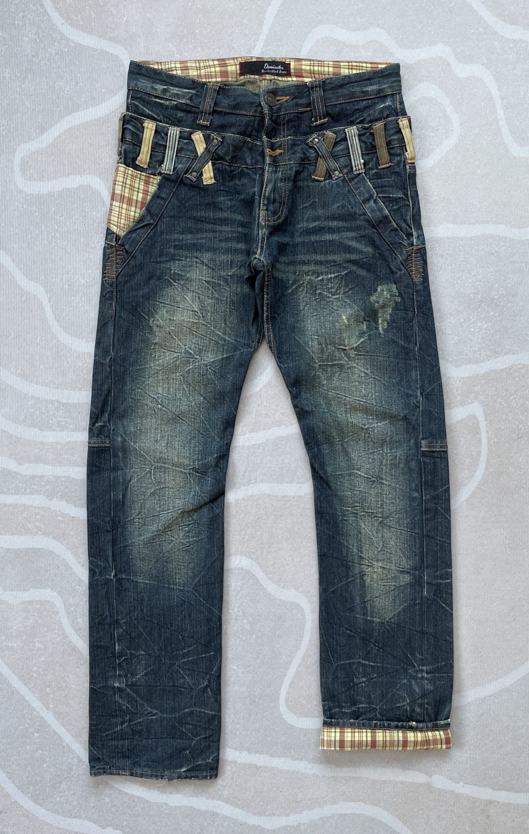 Designer Dominate Double Waist Jeans (P84) Size US 31 - 1 Thumbnail