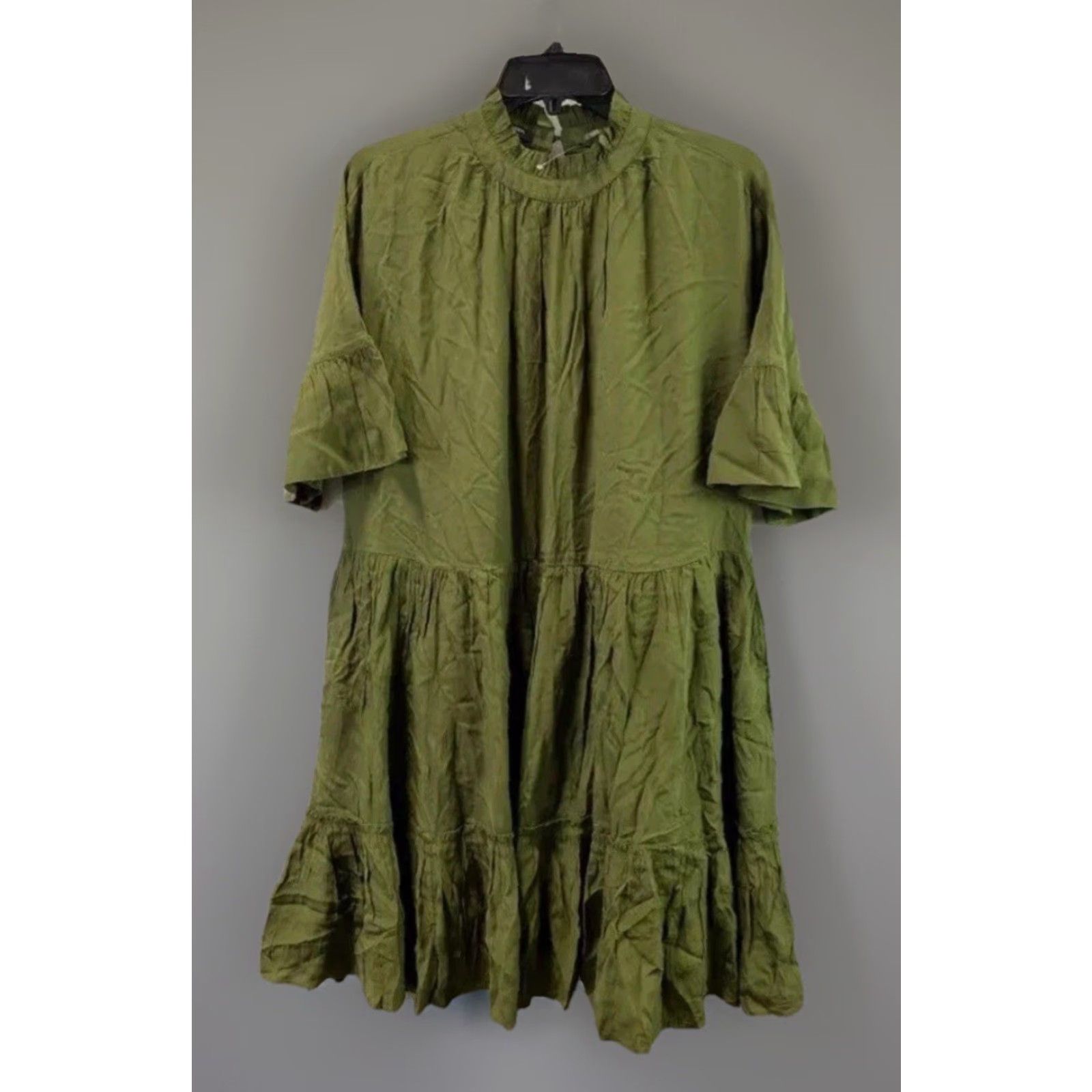 Scotch & Soda NEW NWT Women’s Scotch&Soda Olive Viscose Ruffle Tiered Everyday Dress Size 38 Size XS / US 0-2 / IT 36-38 - 2 Thumbnail