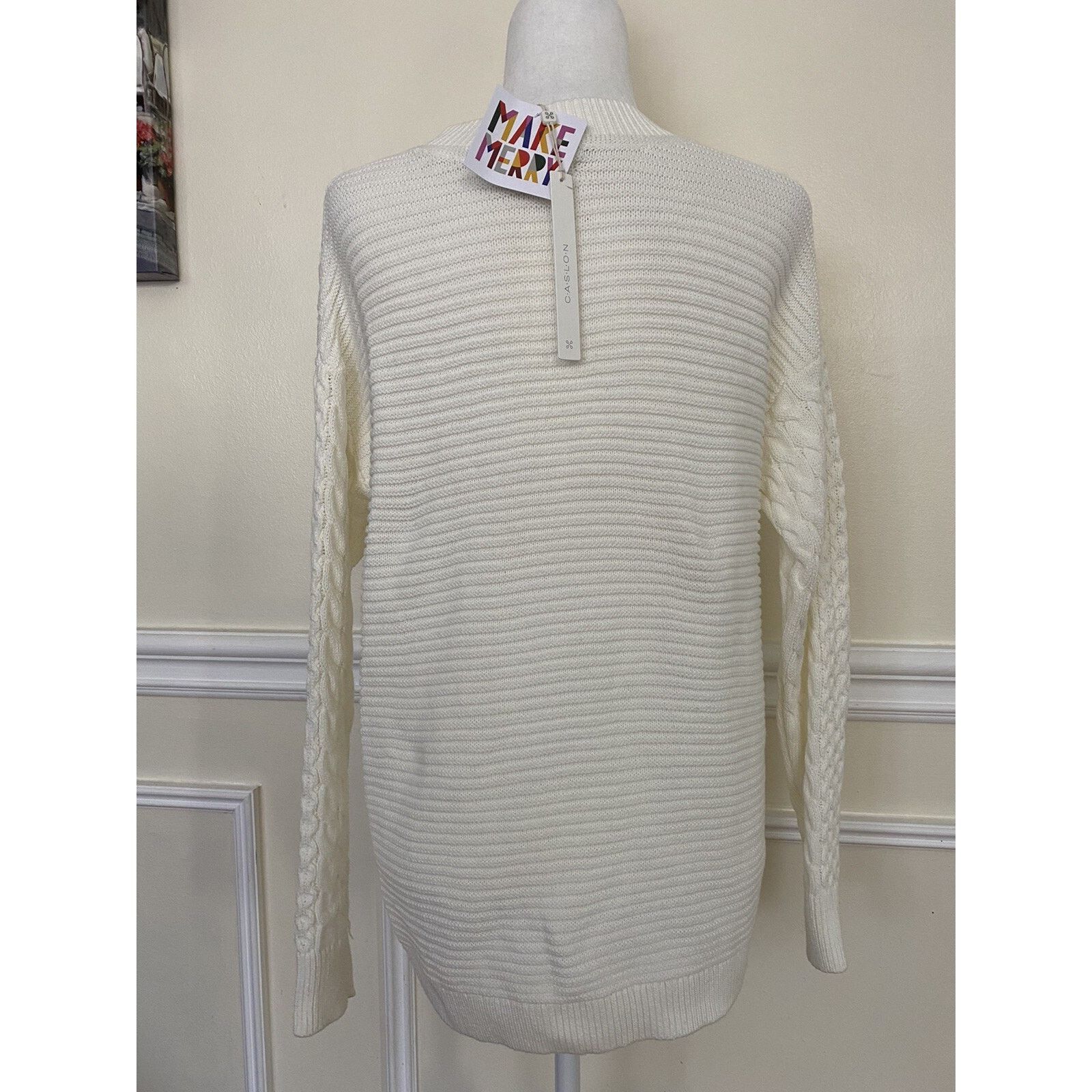 & Other Stories Caslon Cable Knit V-Neck Sweater Size S Small A003028 Size S / US 4 / IT 40 - 4 Thumbnail