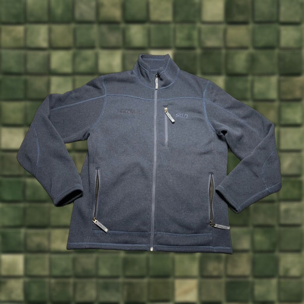 Vintage Stio Fleece Jacket Mens Medium Full Zip Outdoor Navy Blue Size US M / EU 48-50 / 2 - 1 Thumbnail