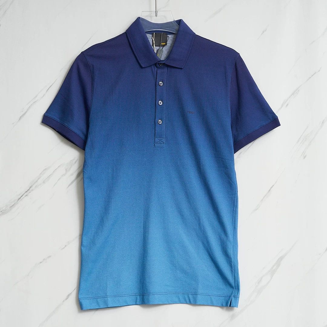 Fendi Fendi Men's Gradient Collar Polo Shirt Size US M / EU 48-50 / 2 - 1 Thumbnail