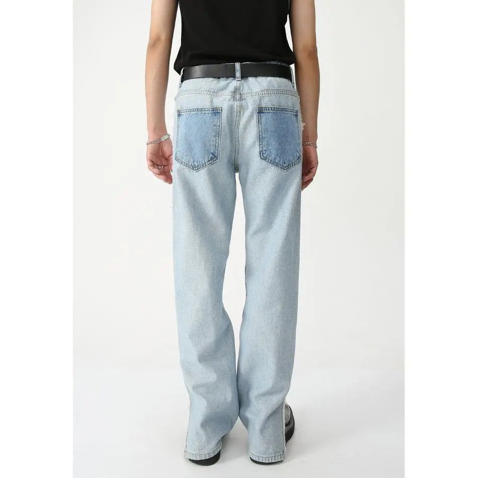 Japanese Brand Retro loose straight pocket reverse jeans Size US 32 / EU 48 - 4 Thumbnail