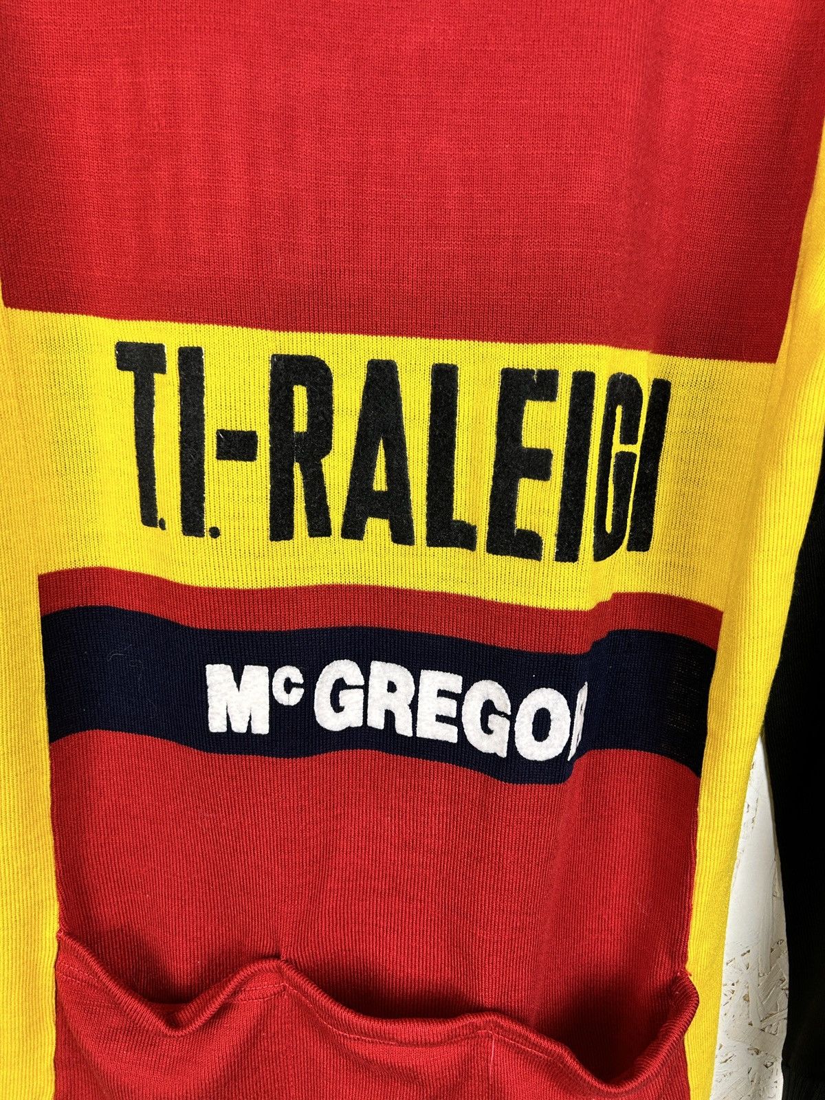 Vintage 70s Campagnolo TI Raleigh Mcgregor Retro Cycling Jersey Size US L / EU 52-54 / 3 - 6 Thumbnail