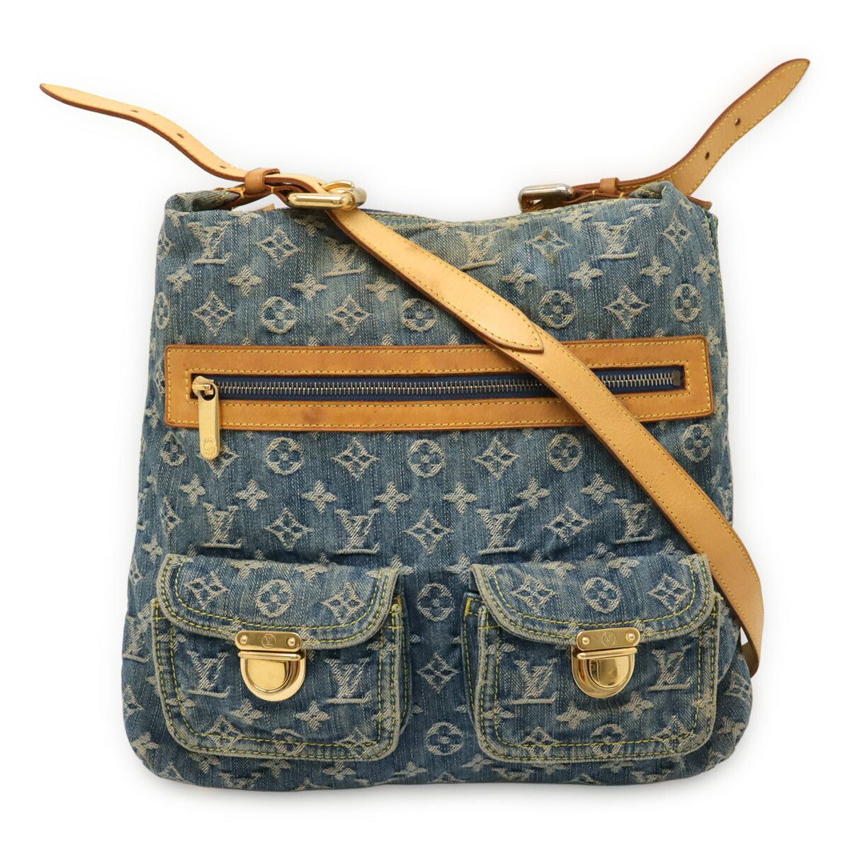 Louis Vuitton Louis Vuitton Louis Vuitton Monogram Denim 2way Shoulder Bag Denim Crossbody Bag M95048 DUTY FREE for USA Size ONE SIZE - 1 Thumbnail