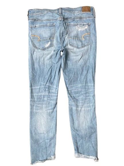 American Eagle Outfitters VINTAGE AMERICAN EAGLE LADY JEANS DITRESSED STYLE Size 34" / US 12 / IT 48 - 2 Thumbnail
