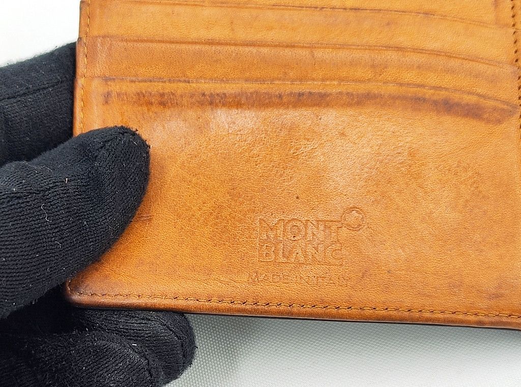 Montblanc MONT BLANC full leather bi-fold wallet two tone Size ONE SIZE - 3 Thumbnail