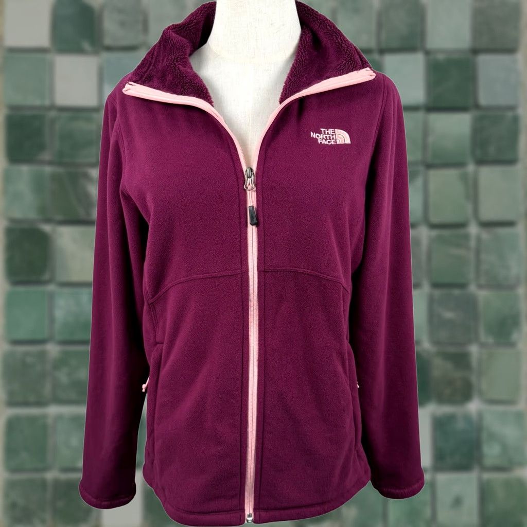 The North Face The North Face Morninglory M Full Zip Ultra Soft Fleece Jacket C708 Berry Purple / Pink Solid Zip Women's M EUC Size M / US 6-8 / IT 42-44 - 1 Thumbnail