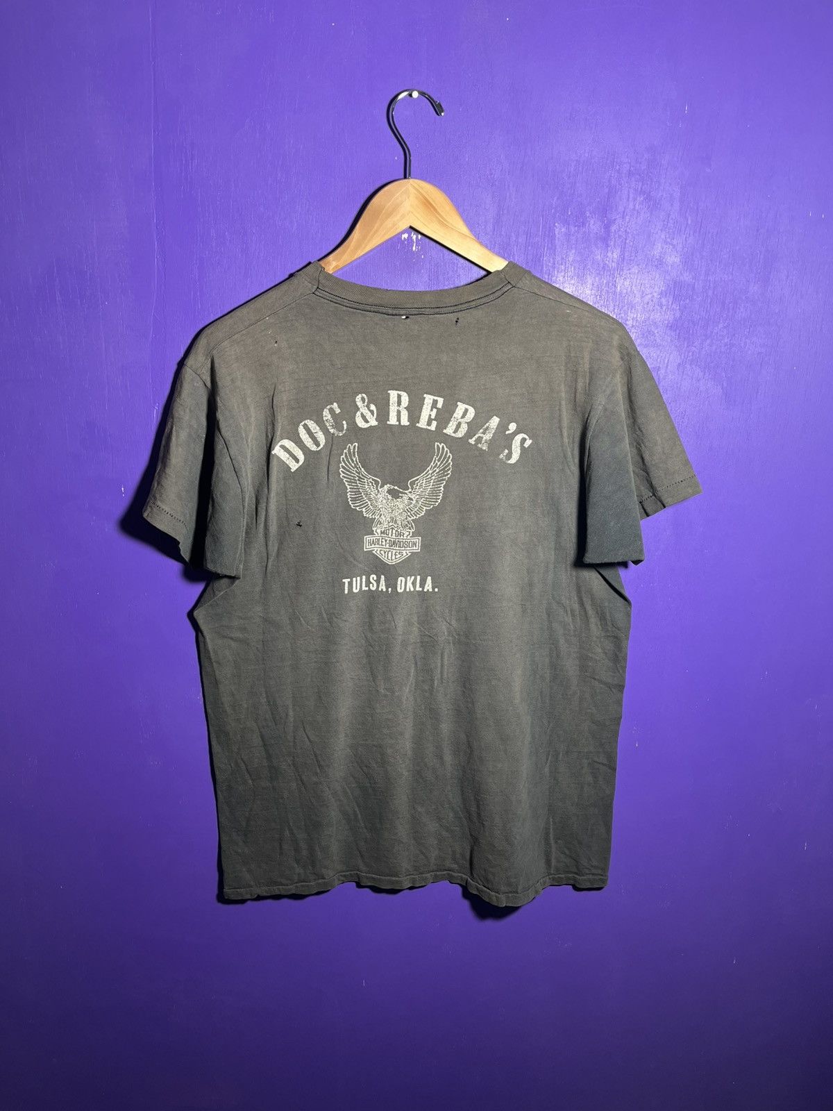 Harley Davidson × Vintage Vintage 70s Harley Davidson low rider faded t-shirt Size US M / EU 48-50 / 2 - 2 Thumbnail