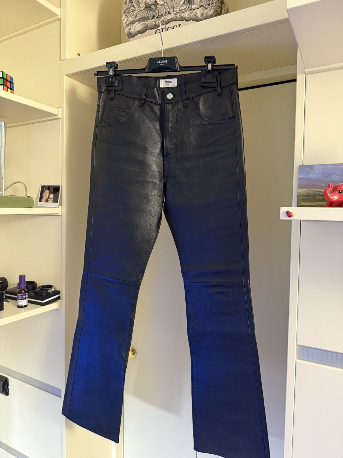 Hedi Slimane Leather Pants | Grailed