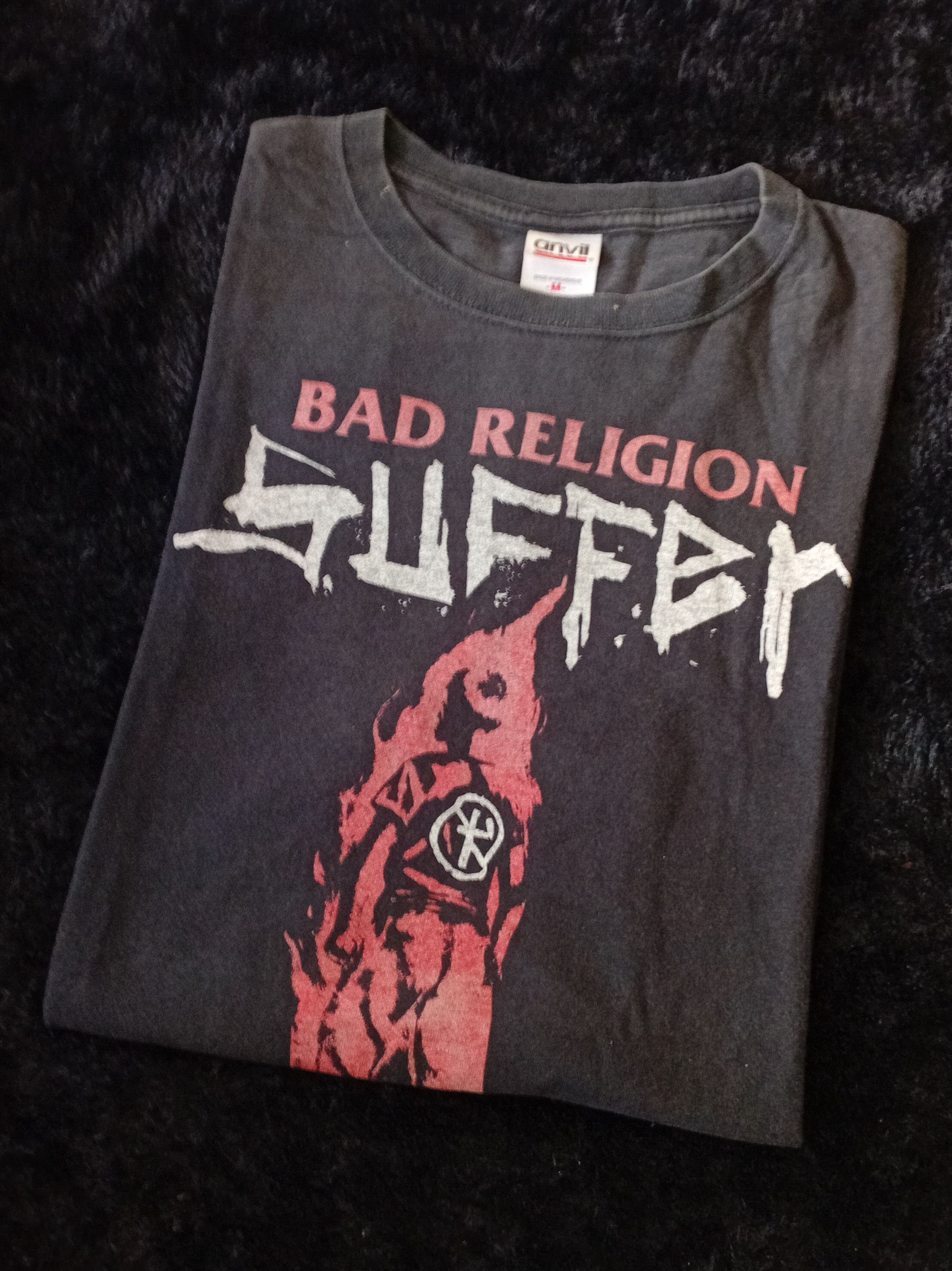 Band Tees × Vintage Vintage Bad Religion Shirt Bad Religion Suffer shirt Size US M / EU 48-50 / 2 - 1 Thumbnail