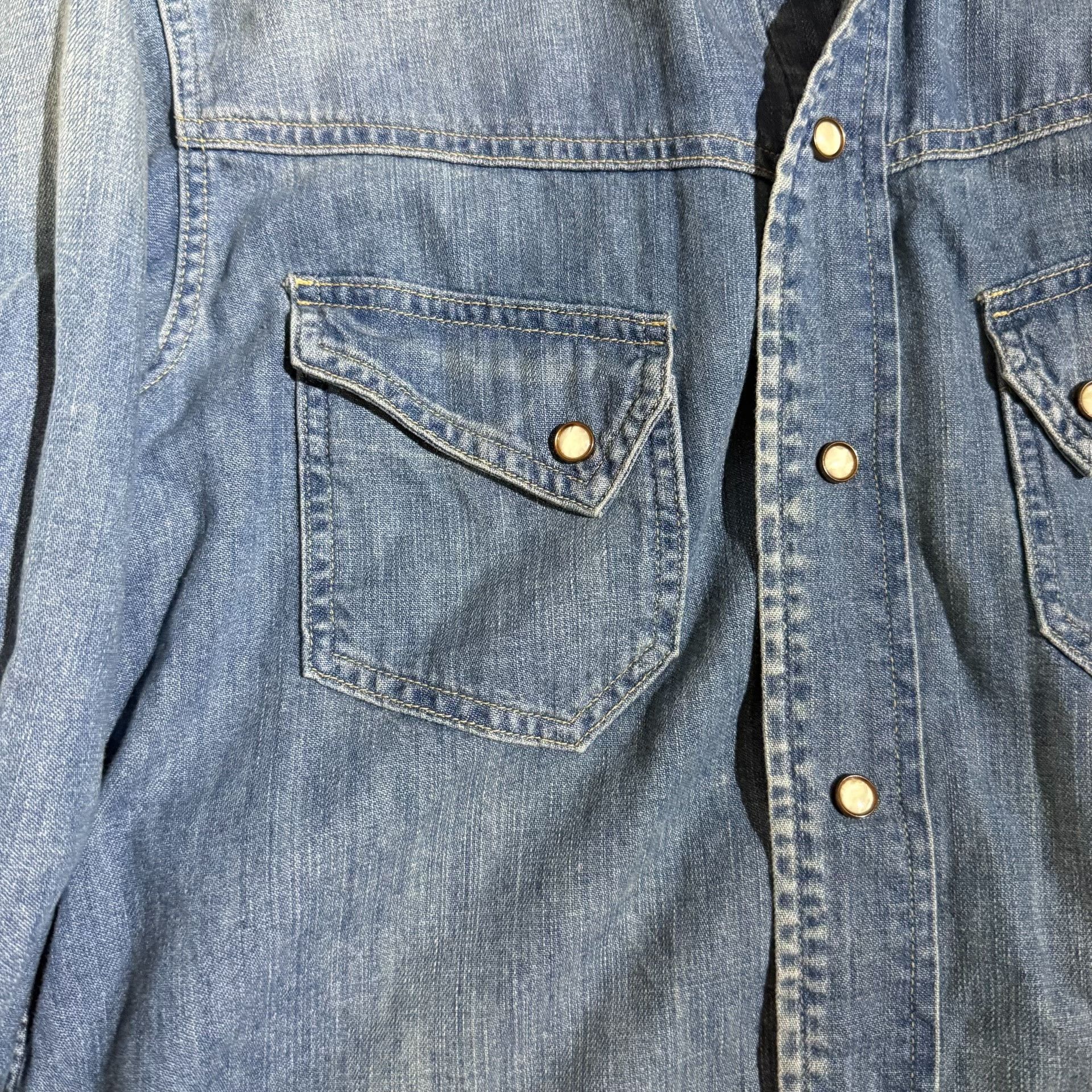 Levi's Vintage Clothing Levi's LVC Western Washed Denim Shirt Size US S / EU 44-46 / 1 - 5 Thumbnail