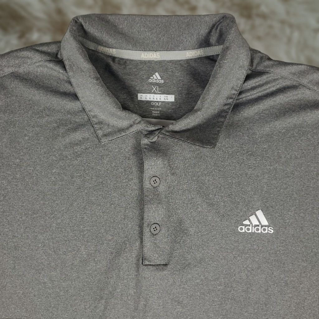 Adidas Adidas Polo Shirt Mens XL Gray Polo Shirt Casual Golf Short Sleeve Size US XL / EU 56 / 4 - 1 Thumbnail