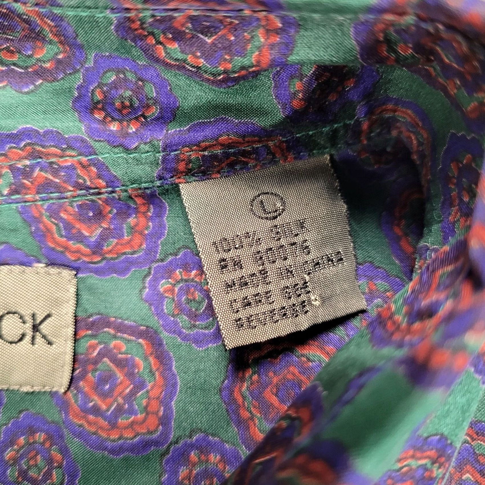 Vintage VINTAGE Robert Stock Geometric Patterned Button Up Long Sleeve Shirt Mens Size Lg Green Size US L / EU 52-54 / 3 - 3 Thumbnail