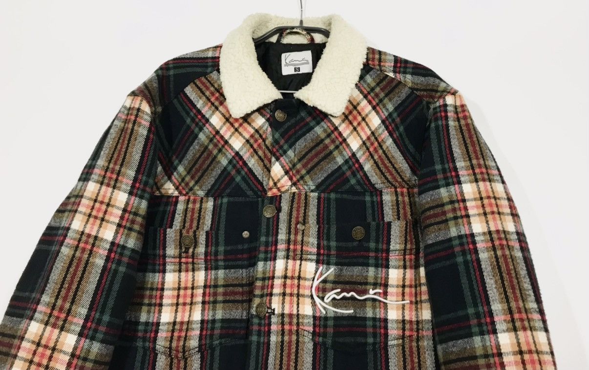 Karl Kani Karl Kani Chest Signature Flannel Sherpa Shirt Jacket Men's Size US S / EU 44-46 / 1 - 3 Thumbnail