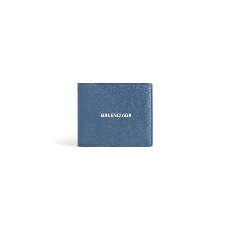Balenciaga o1srvl11e0226 Size: OS / Cash Square Folded Wallet In Blue Size ONE SIZE - 1 Thumbnail
