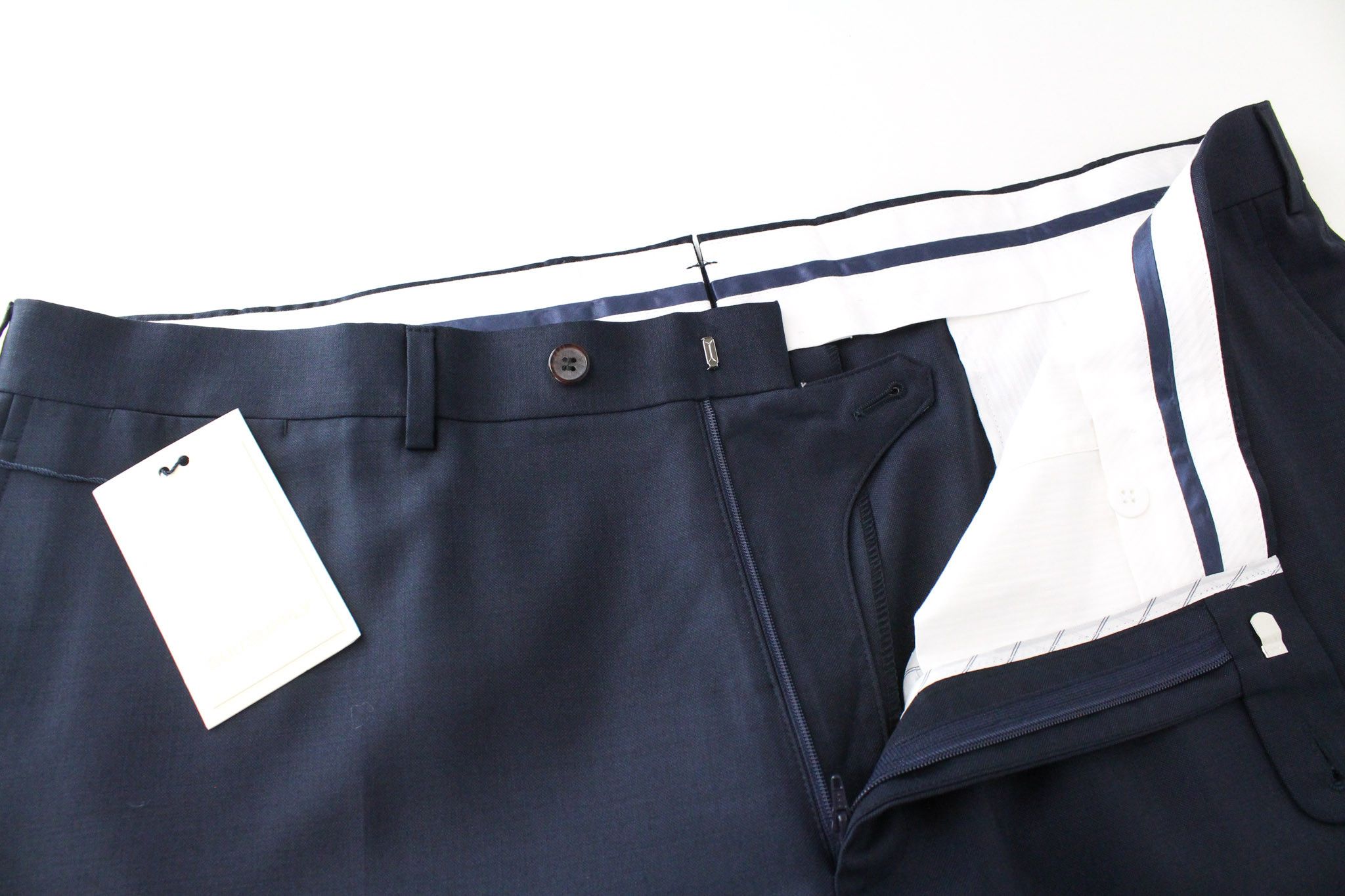 Suitsupply BRESCIA UK44S Navy Wool Pleated Trousers 66971 Size US 44 / EU 60 - 4 Thumbnail