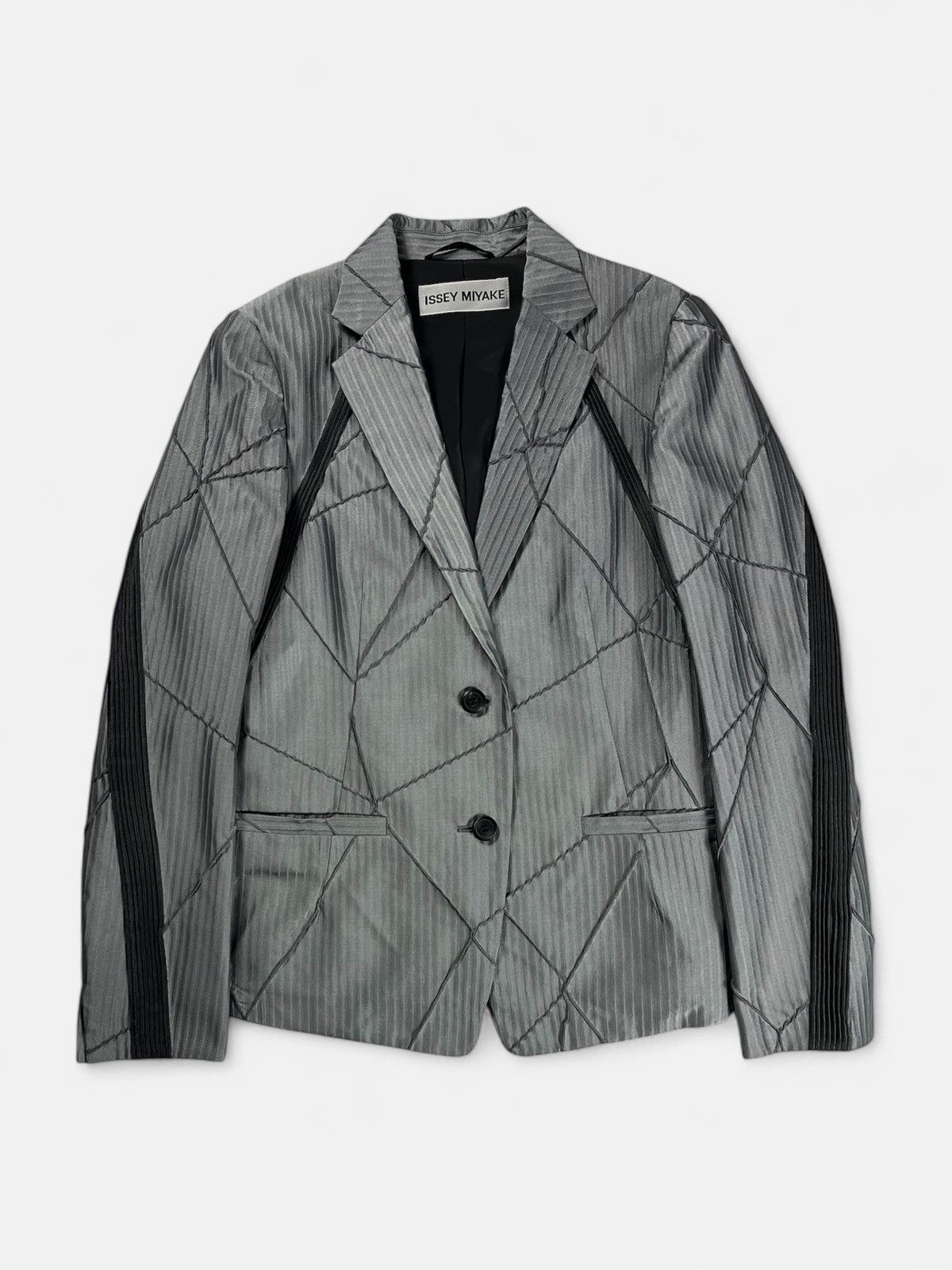 Issey Miyake Issey Miyake - AW19 Silver Blazer Size US M / EU 48-50 / 2 - 1 Thumbnail