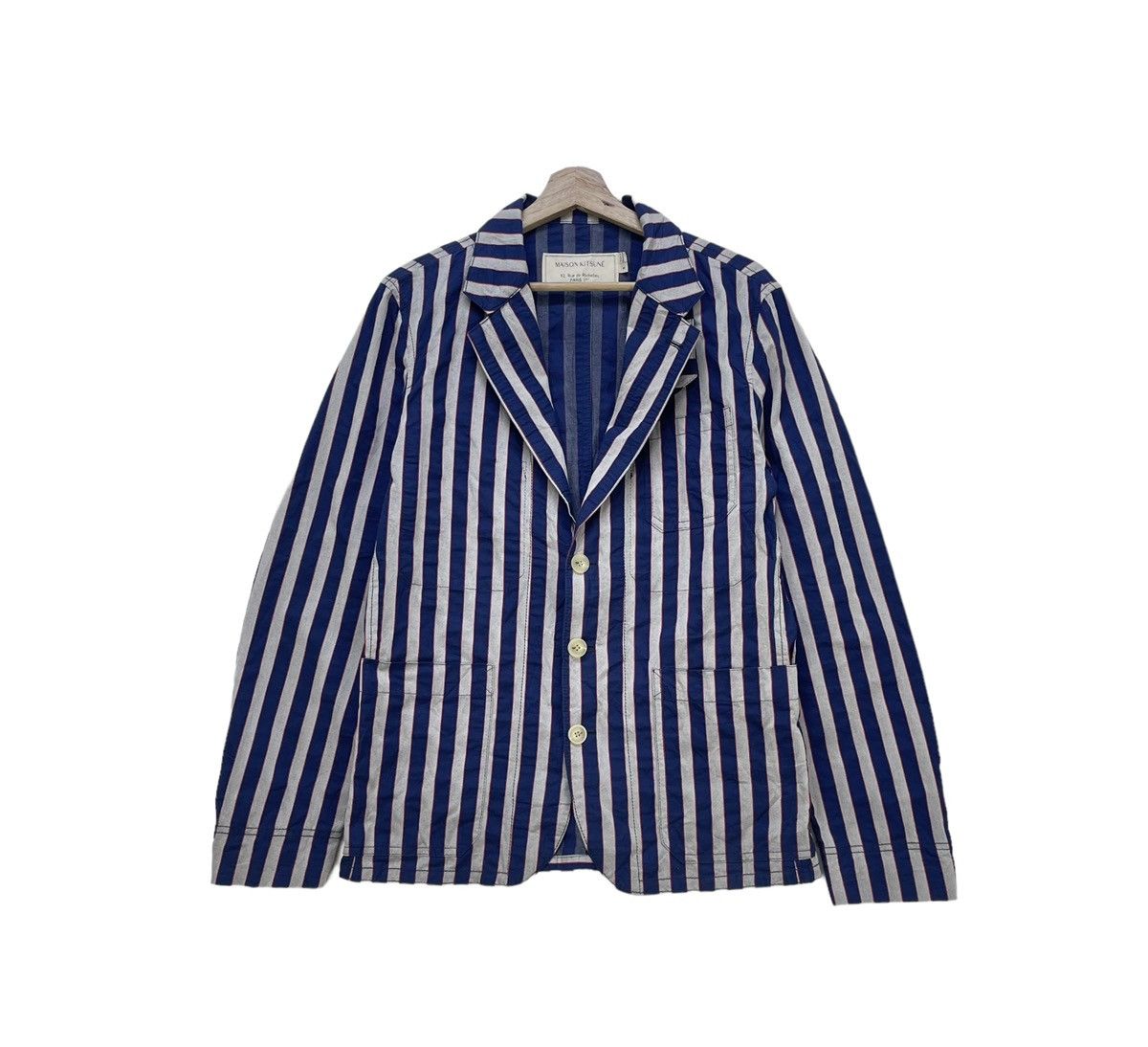 Maison Kitsune Maison Kitsune Stripe Style Worker Jacket Size US M / EU 48-50 / 2 - 1 Thumbnail