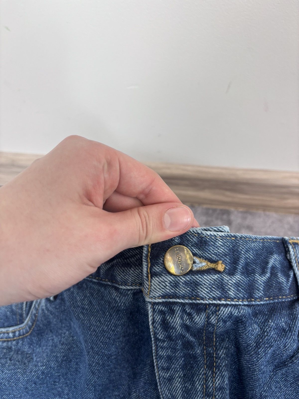 Carhartt Carhartt Men’s Denim Jeans Blue Flannel Plaid Lining Size US 38 / EU 54 - 14 Thumbnail