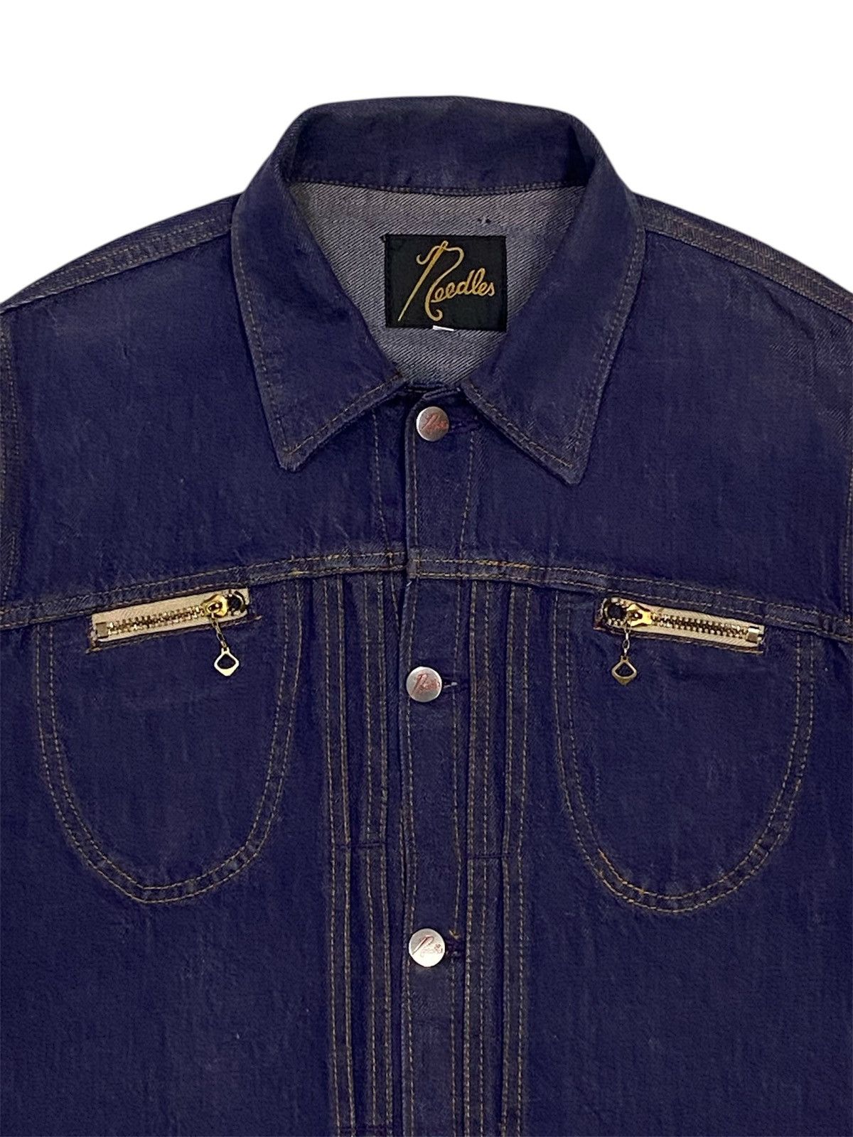 Needles 🪡Needles Selvedge Zip Chest Pocket Denim Jacket Size US S / EU 44-46 / 1 - 6 Thumbnail