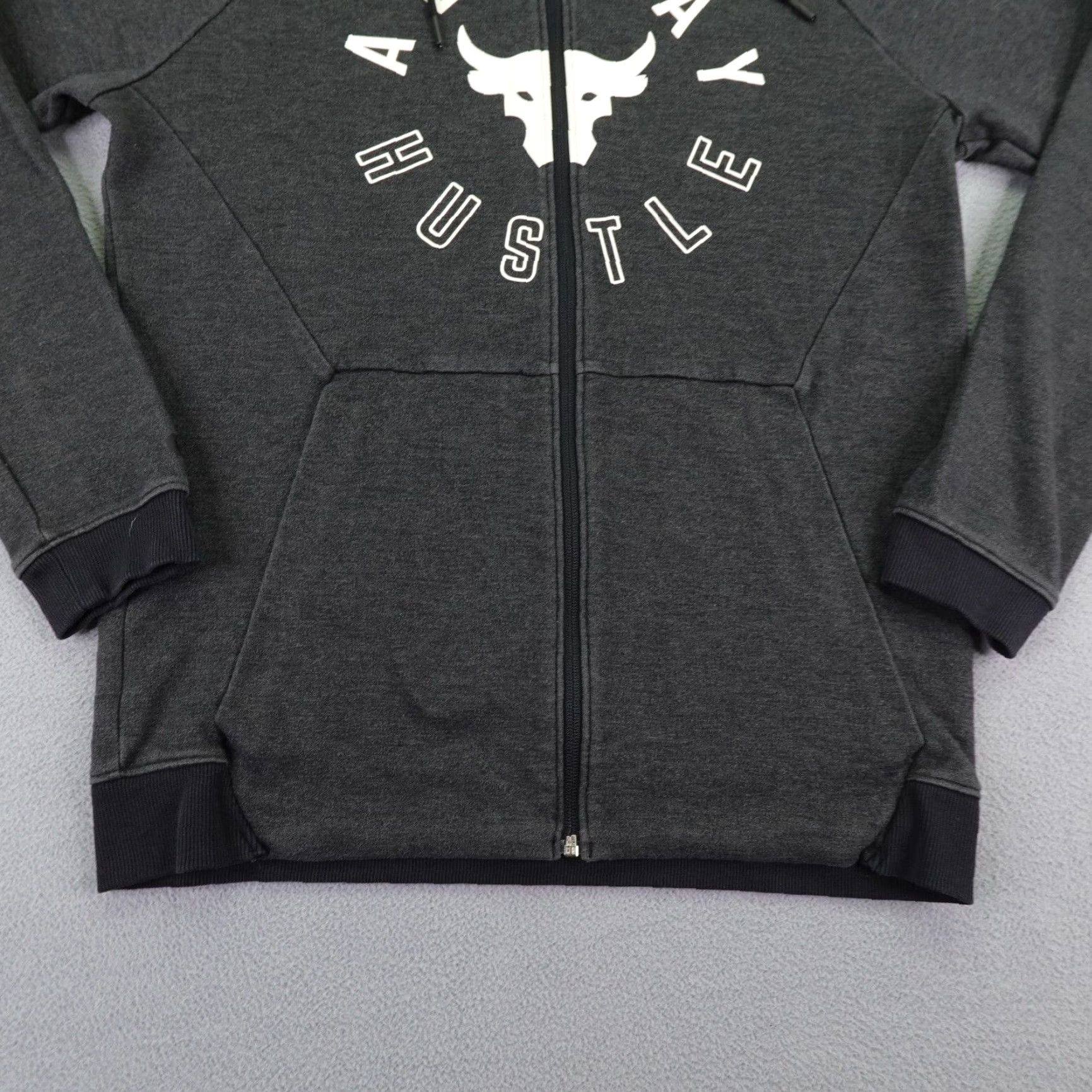 Under Armour VINTAGE Under Armour Hoodie Womens Medium Black Project Rock Full Zip Up Sweater Jacket Size M / US 6-8 / IT 42-44 - 4 Thumbnail