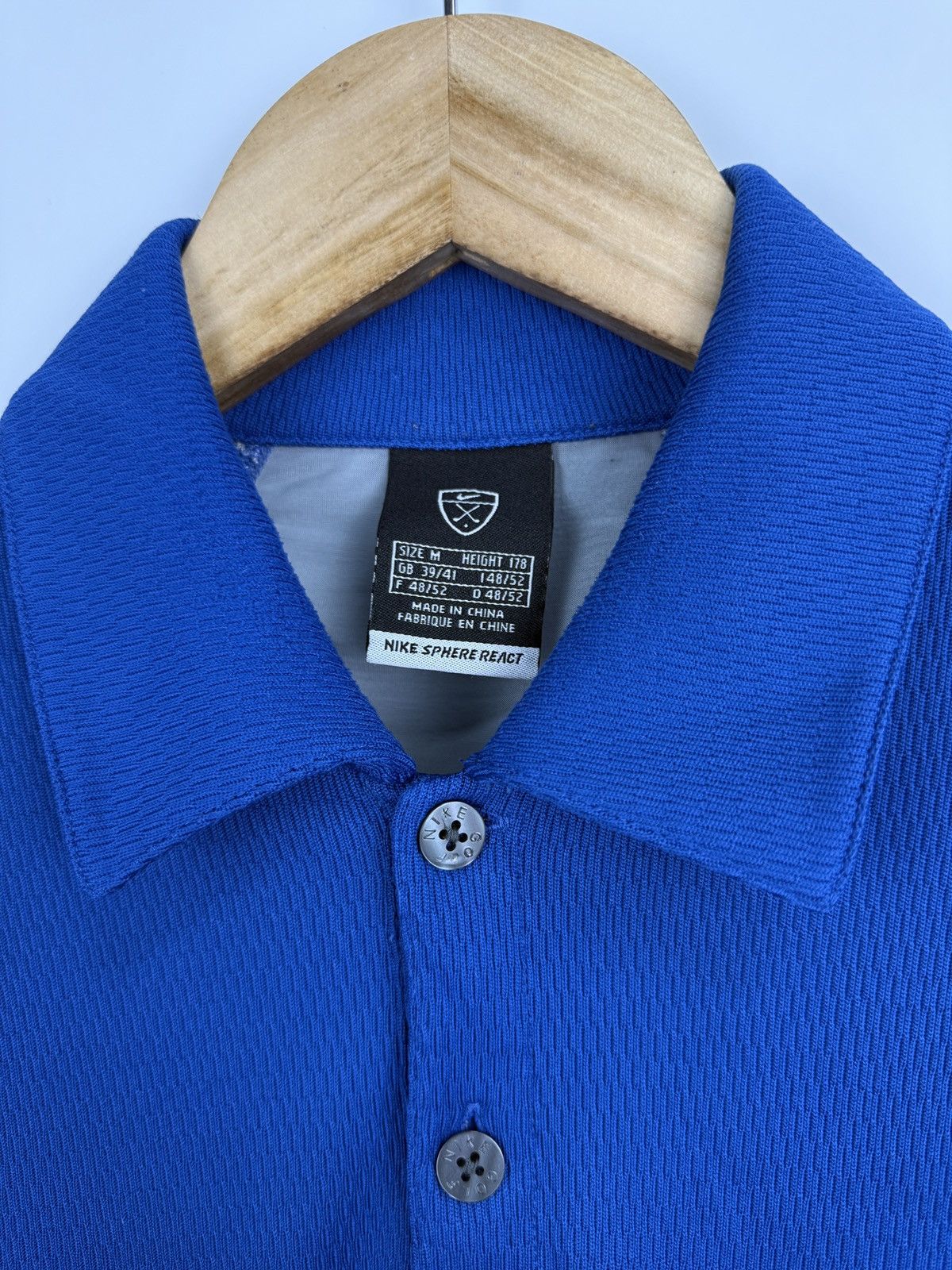 Nike × Tiger Woods 🇺🇸 Vintage 90s Nike Sphere React Golf Polo T-Shirt Rare Retro Size US M / EU 48-50 / 2 - 6 Thumbnail