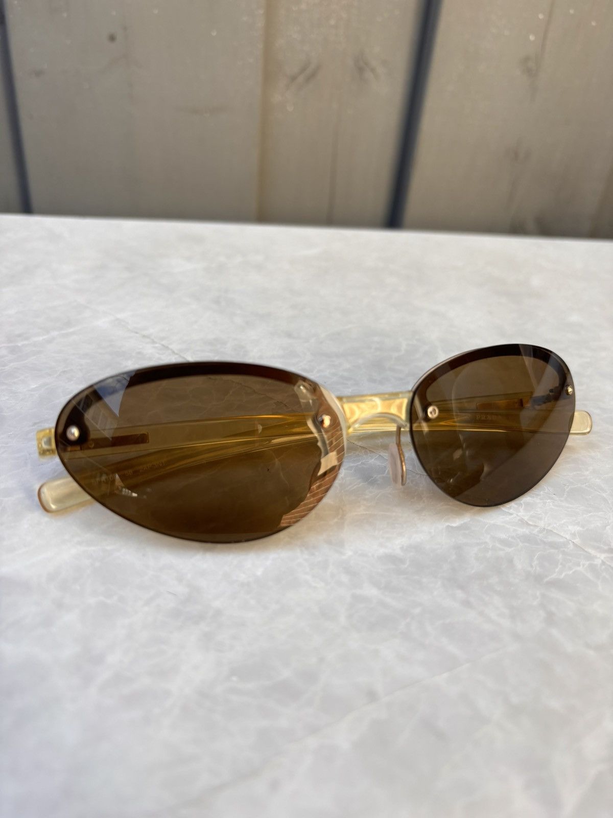 Prada Vintage Prada Sunglasses SPR 10B Rimless Sport S/S 2000s Size ONE SIZE - 3 Thumbnail