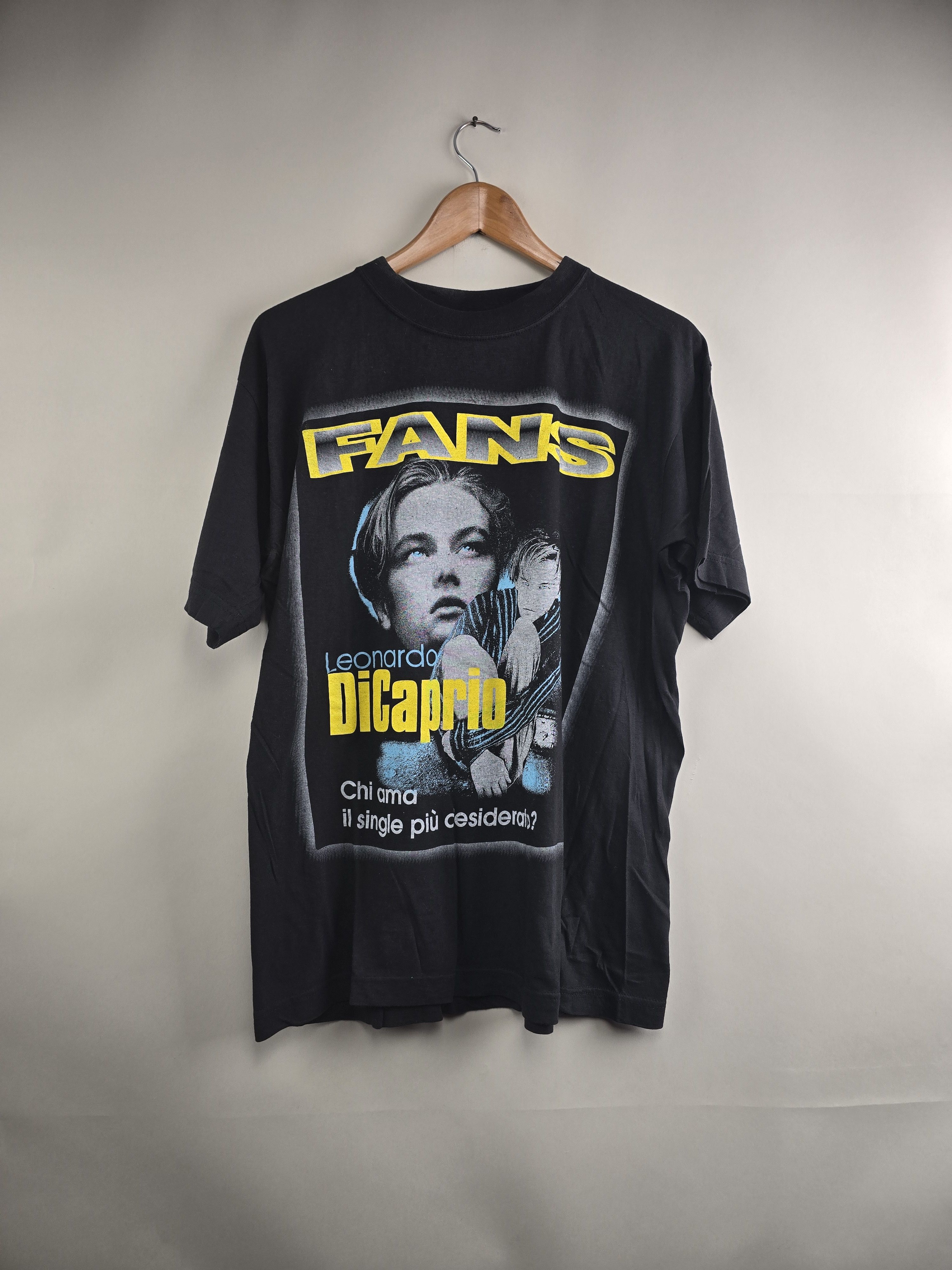 Band Tees × Vintage 90s Leonardo Dicaprio Fans Shirt XL 22" 28" Size US XL / EU 56 / 4 - 5 Thumbnail